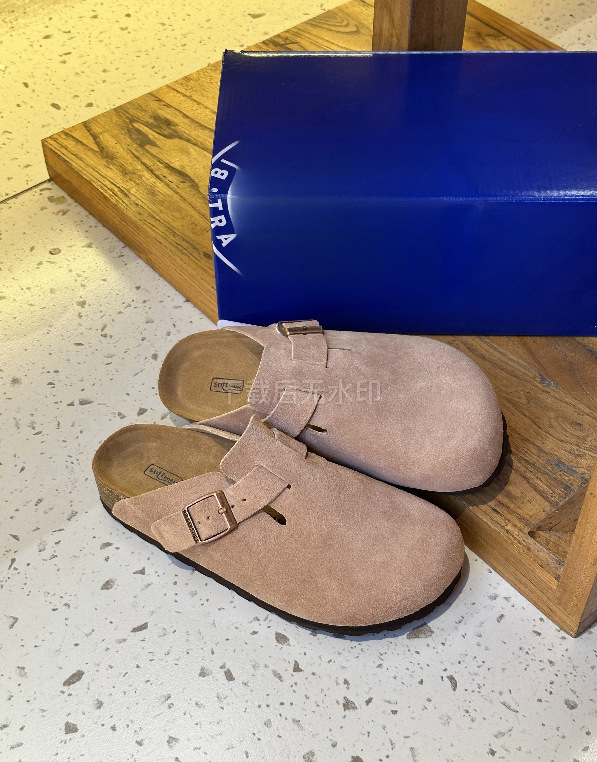 Genuine Leather Round Toe Hidden Heel Closed-Toe Sandals for Women Autumn and Winter Outdoor Wear BK Shoes image 15