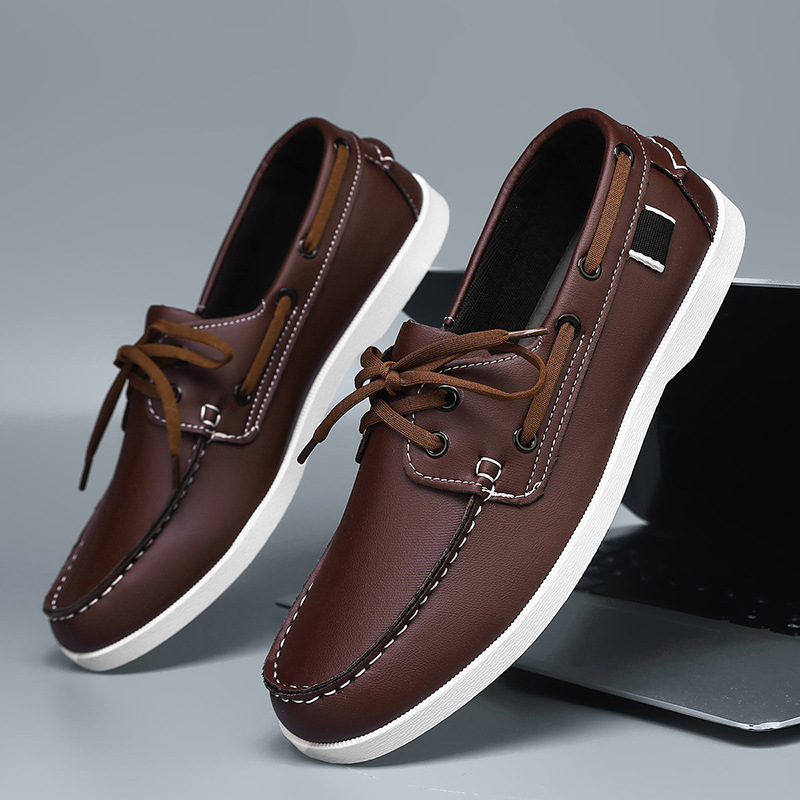 Casual Summer Men's Belted British Style Versatile Loafer Breathable Leisure Work Commuting Lazy Shoes image 5