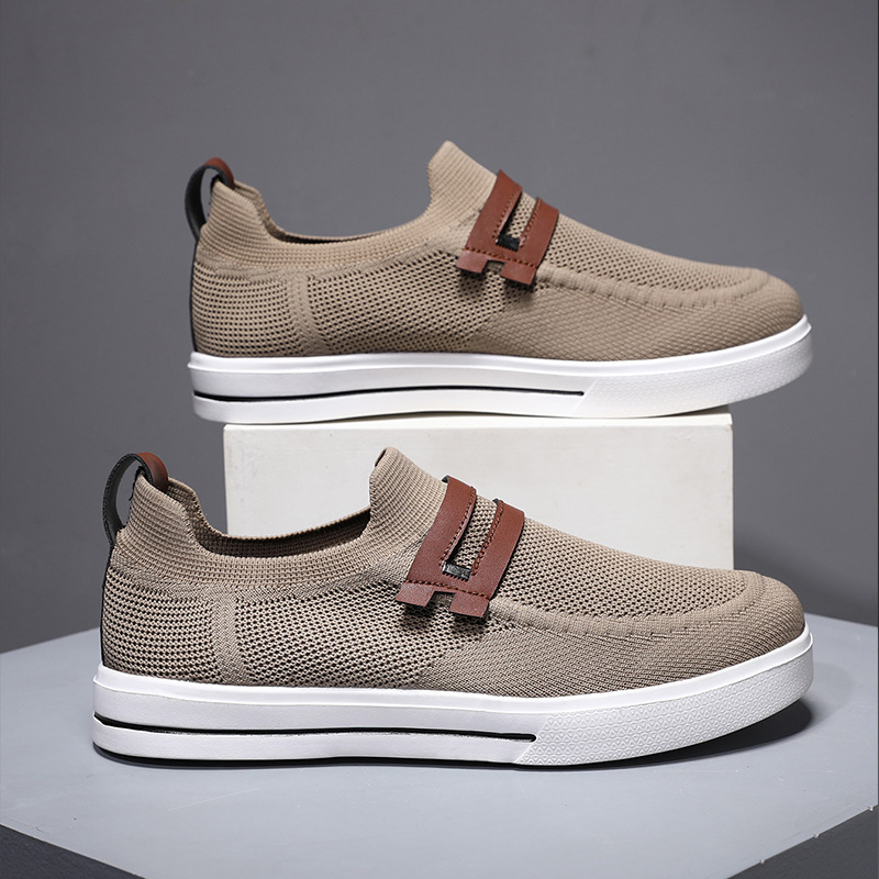 Soft elastic mesh shoes sports shoes lightweight business men's shoes image 3