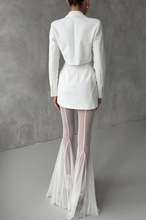Elastic Fitted Flare Pants Loose Trousers undefined