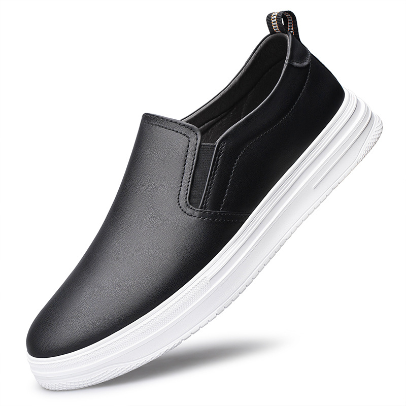 Men's lazy loafers breathable board shoes image 4