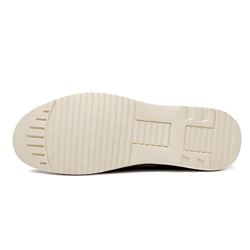 Men's Round Toe Leather Casual Shoes with Front Laces Work Boots Breathable Flat Heel Single Shoes Men's Shoes image 6
