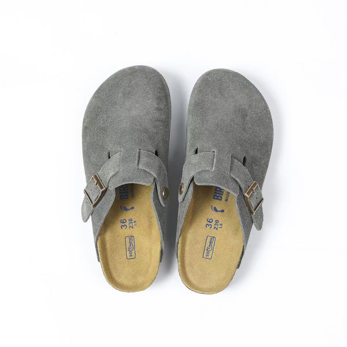Genuine Leather Round Toe Hidden Heel Closed-Toe Sandals for Women Autumn and Winter Outdoor Wear BK Shoes image 16