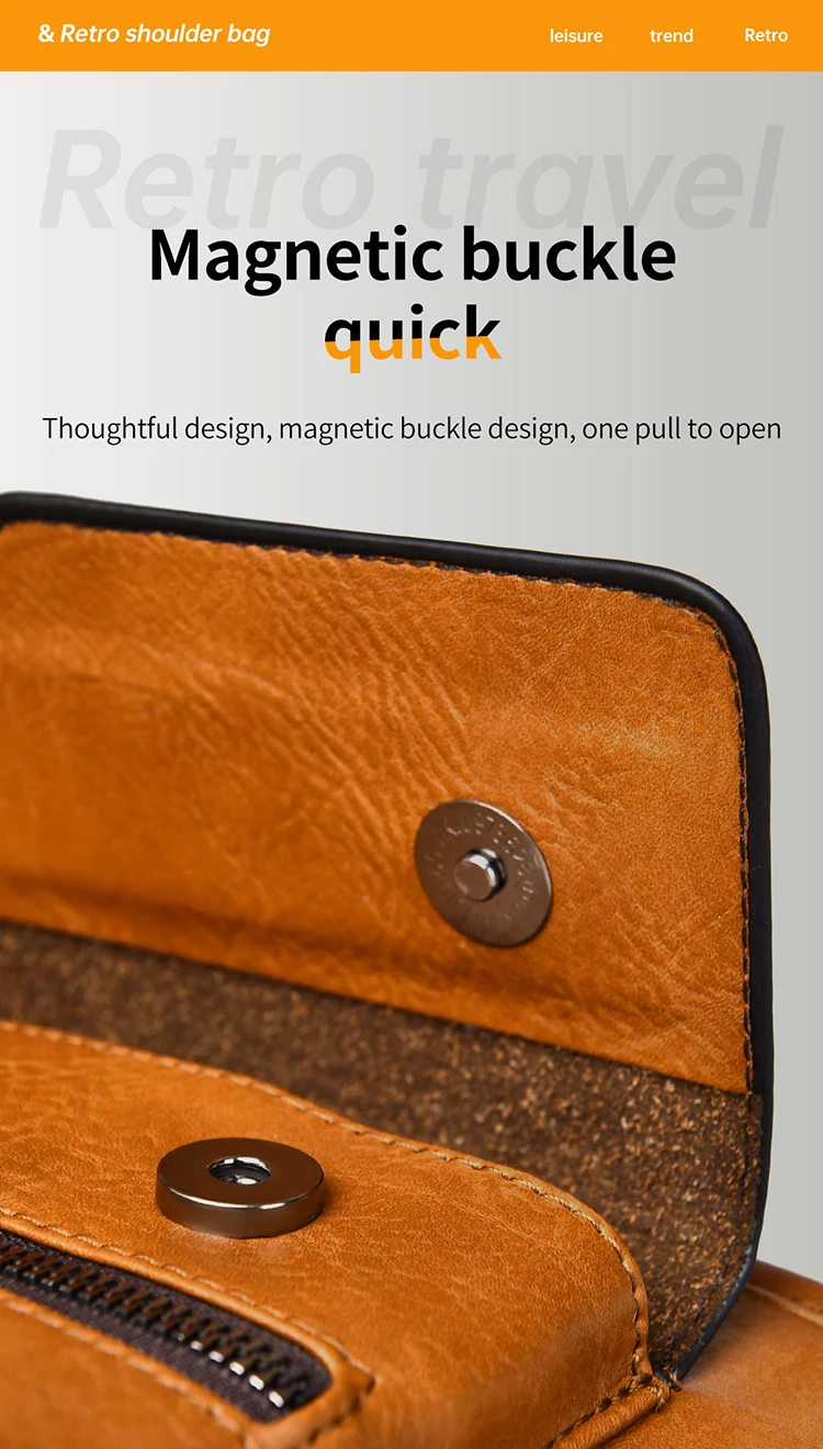 WEIXIER Men's PU Leather Chest Bags Crossbody Men Luxury Design Durable Pockets Chest Bag Business  Handbag Shoulder Bag