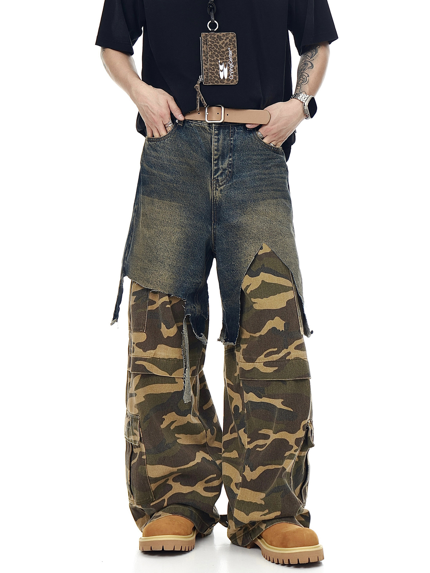Vintage Camouflage Denim Pants 4