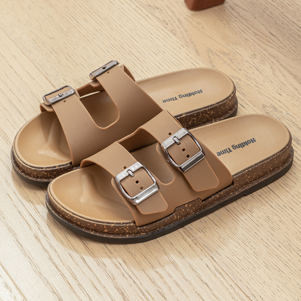 Birkenstock Sandals Women's Slip-On Flat One-Strap Beach Sandals for Summer Outdoor Wear