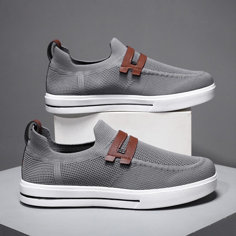 Soft elastic mesh shoes sports shoes lightweight business men's shoes image 4