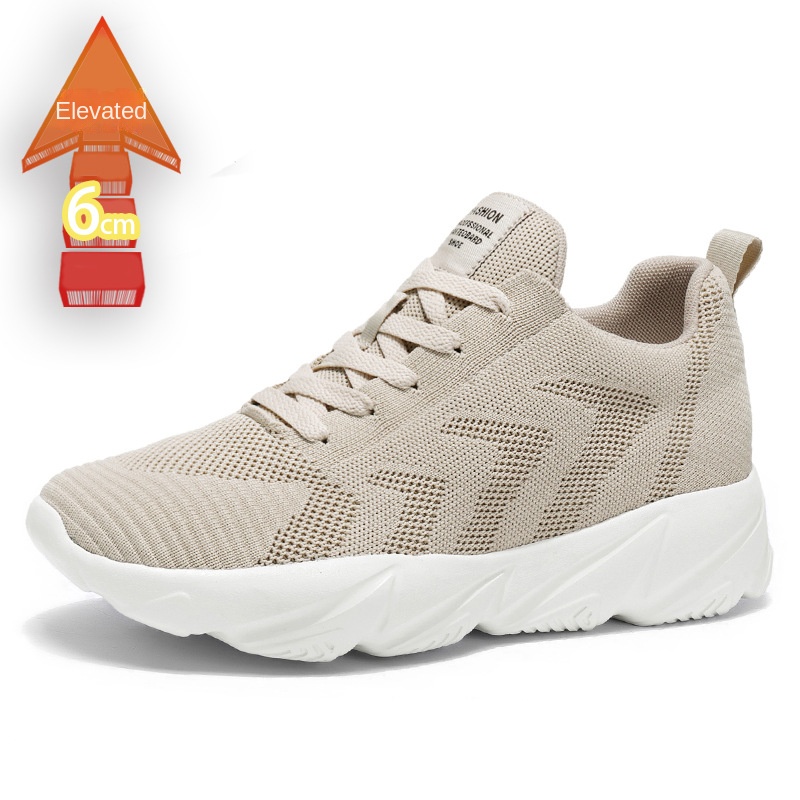 Height-Enhancing 8CM Men's Shoes, Sports Shoes, Spring and Summer Mesh Casual Shoes, Trendy Shoes, Soft Sole Travel Shoes, Student Running Shoes for Men image 5