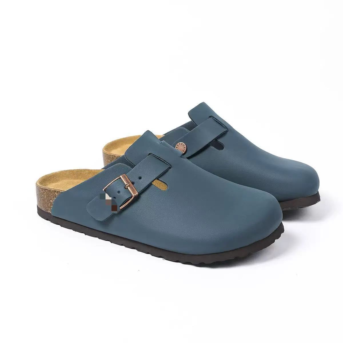 Genuine Leather Round Toe Hidden Heel Closed-Toe Sandals for Women Autumn and Winter Outdoor Wear BK Shoes image 21