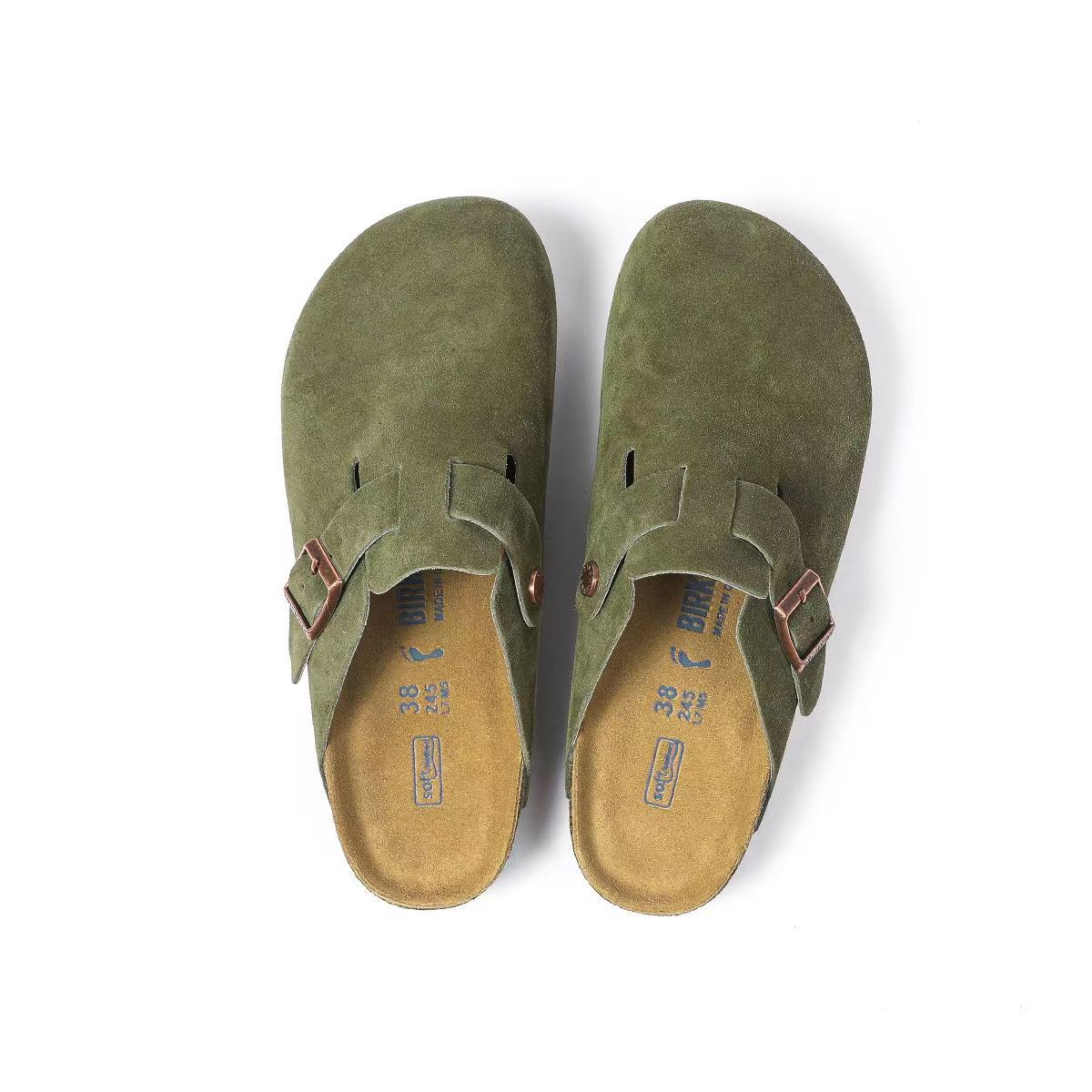 Genuine Leather Round Toe Hidden Heel Closed-Toe Sandals for Women Autumn and Winter Outdoor Wear BK Shoes image 5