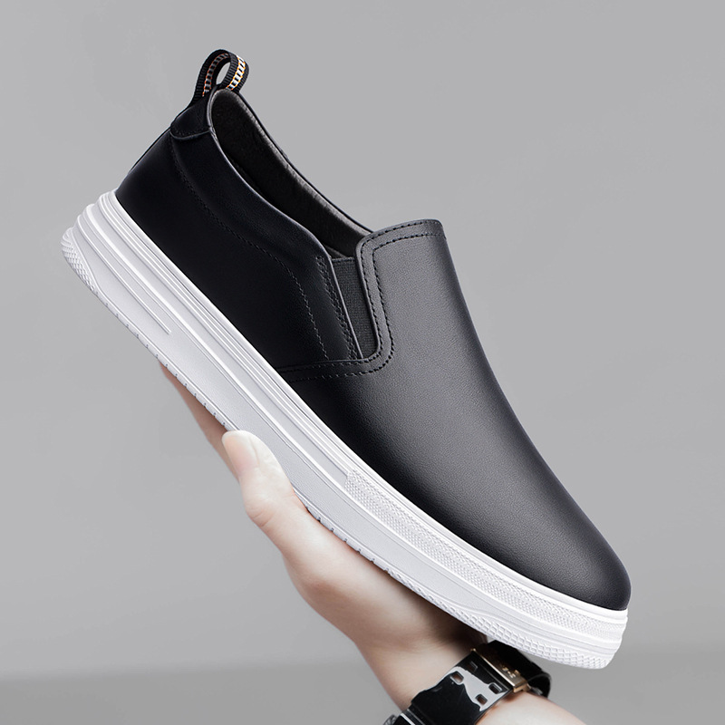 Men's lazy loafers breathable board shoes image 8