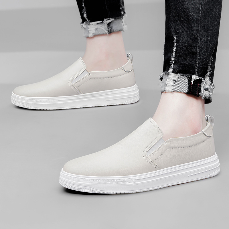 Men's lazy loafers breathable board shoes image 7