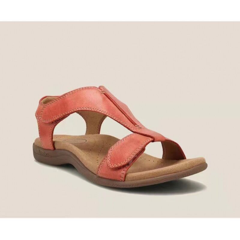 Flat bottomed arch massage Velcro one line casual beach sandals image 10