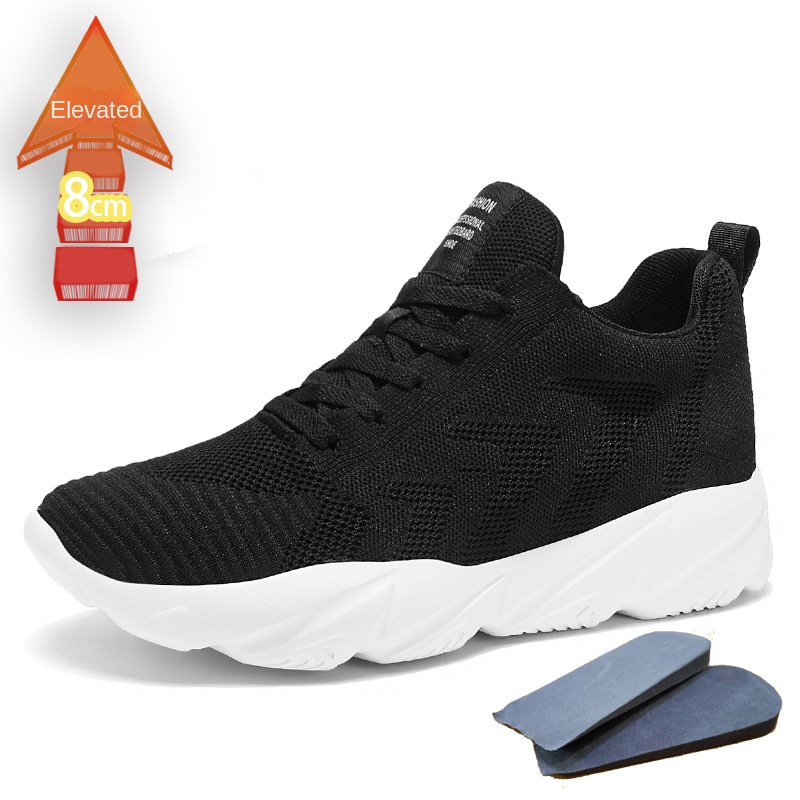 Height-Enhancing 8CM Men's Shoes, Sports Shoes, Spring and Summer Mesh Casual Shoes, Trendy Shoes, Soft Sole Travel Shoes, Student Running Shoes for Men image 3