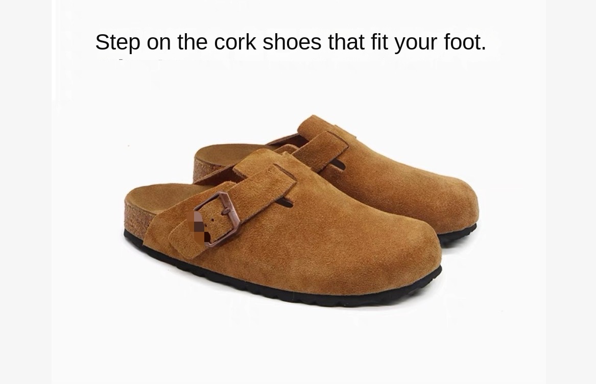 Genuine Leather Round Toe Hidden Heel Closed-Toe Sandals for Women Autumn and Winter Outdoor Wear BK Shoes image 18