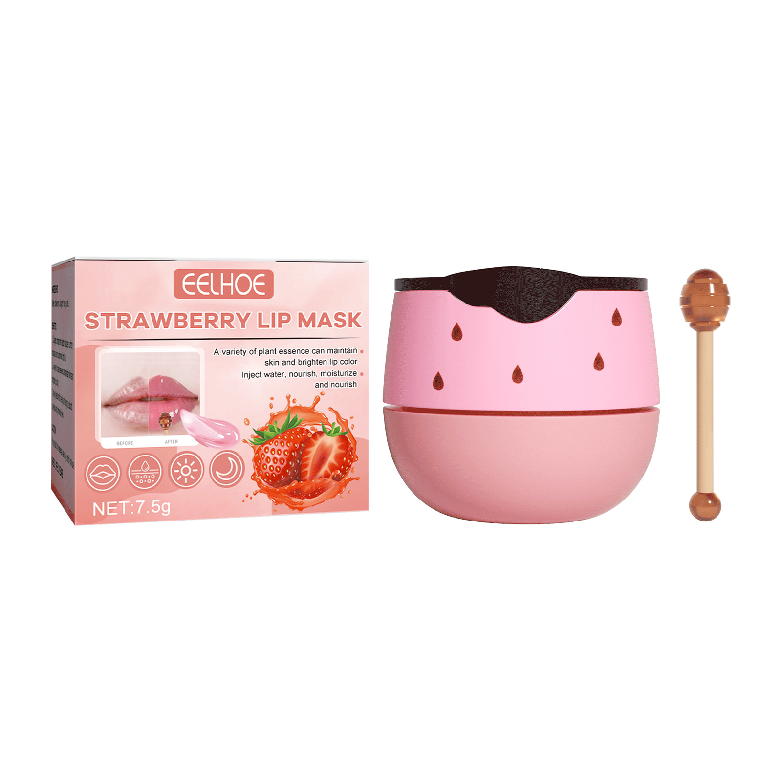 EELHOE Lip Mask Lightening Lip Lines, Hydrating, Moisturizing, Removing Dead Skin, Anti-Freezing And