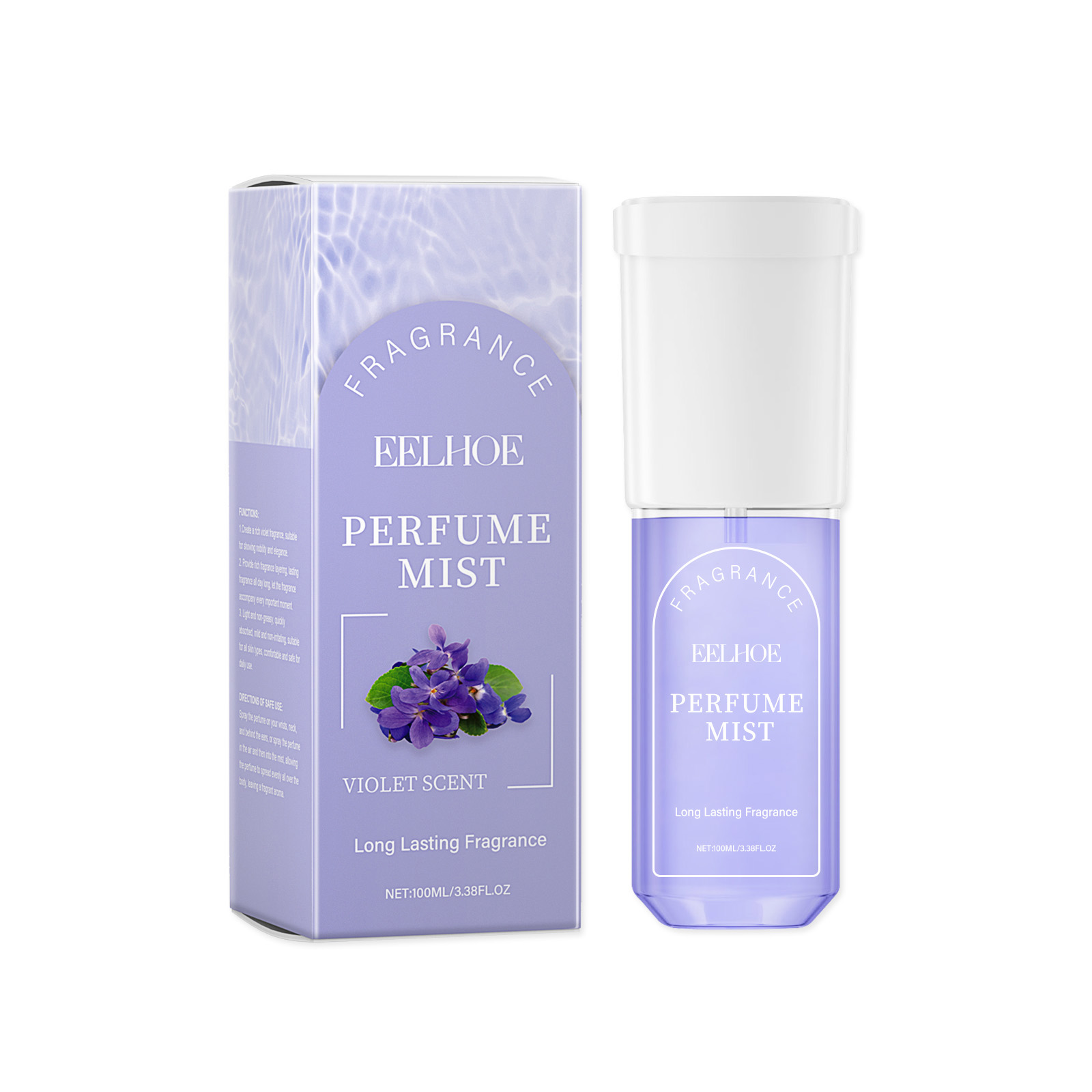 EELHOE Violet Flower Body Perfume Spray, Fresh And Pleasant Natural Fragrance Light Gentle Charming