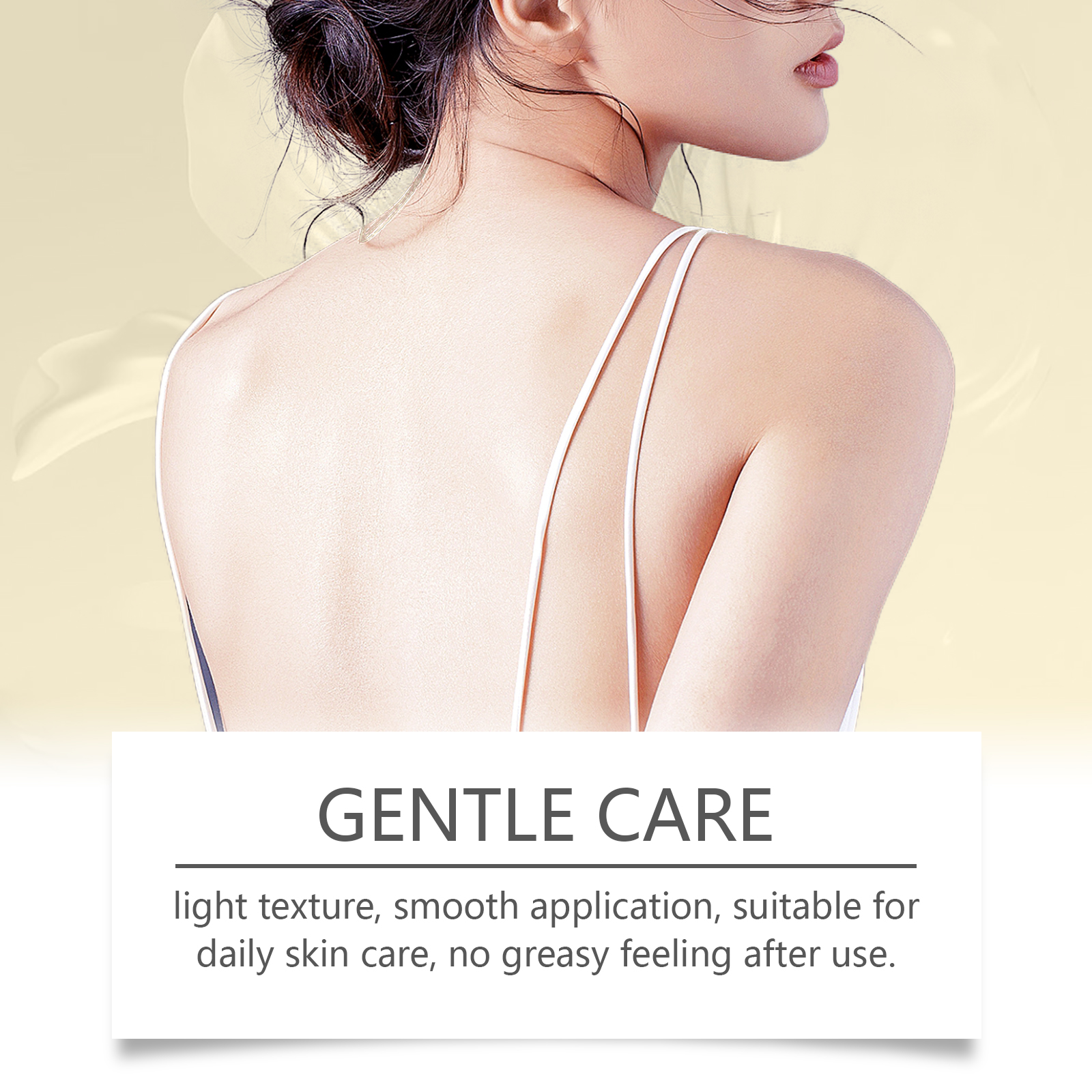 Woman applying lightweight cream to dry skin