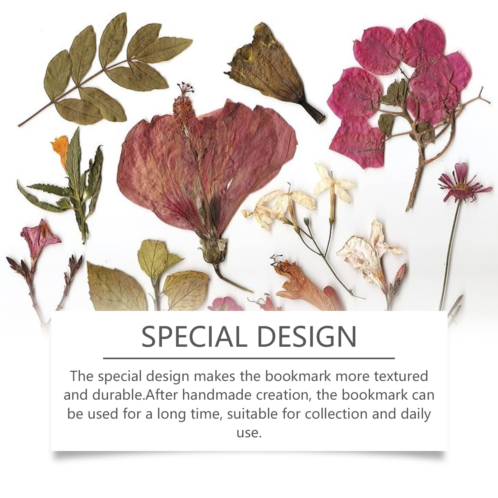 Matte textured decorative bookmark surface closeup