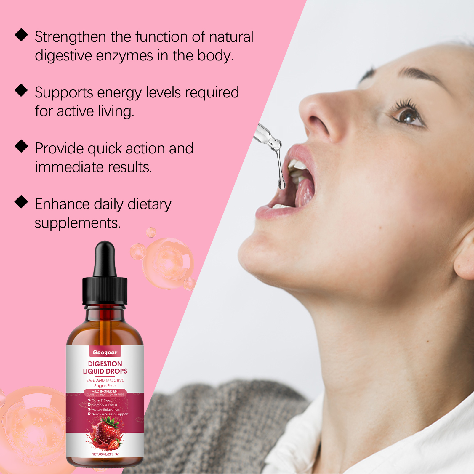 Dropper use for daily digestive support