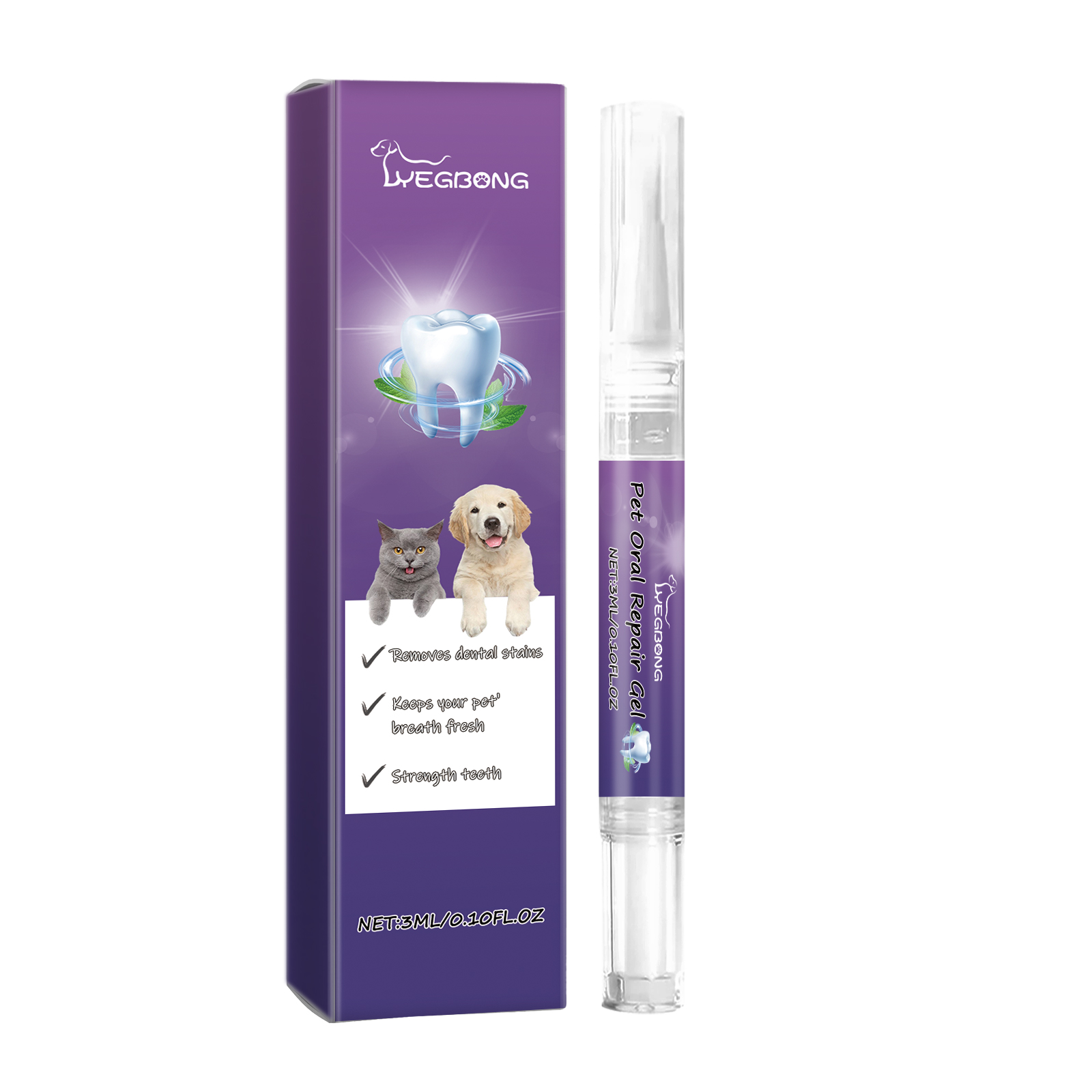 Yegbong Pet Oral Repair Gel, Pet Oral Cleaning And Tooth Sta