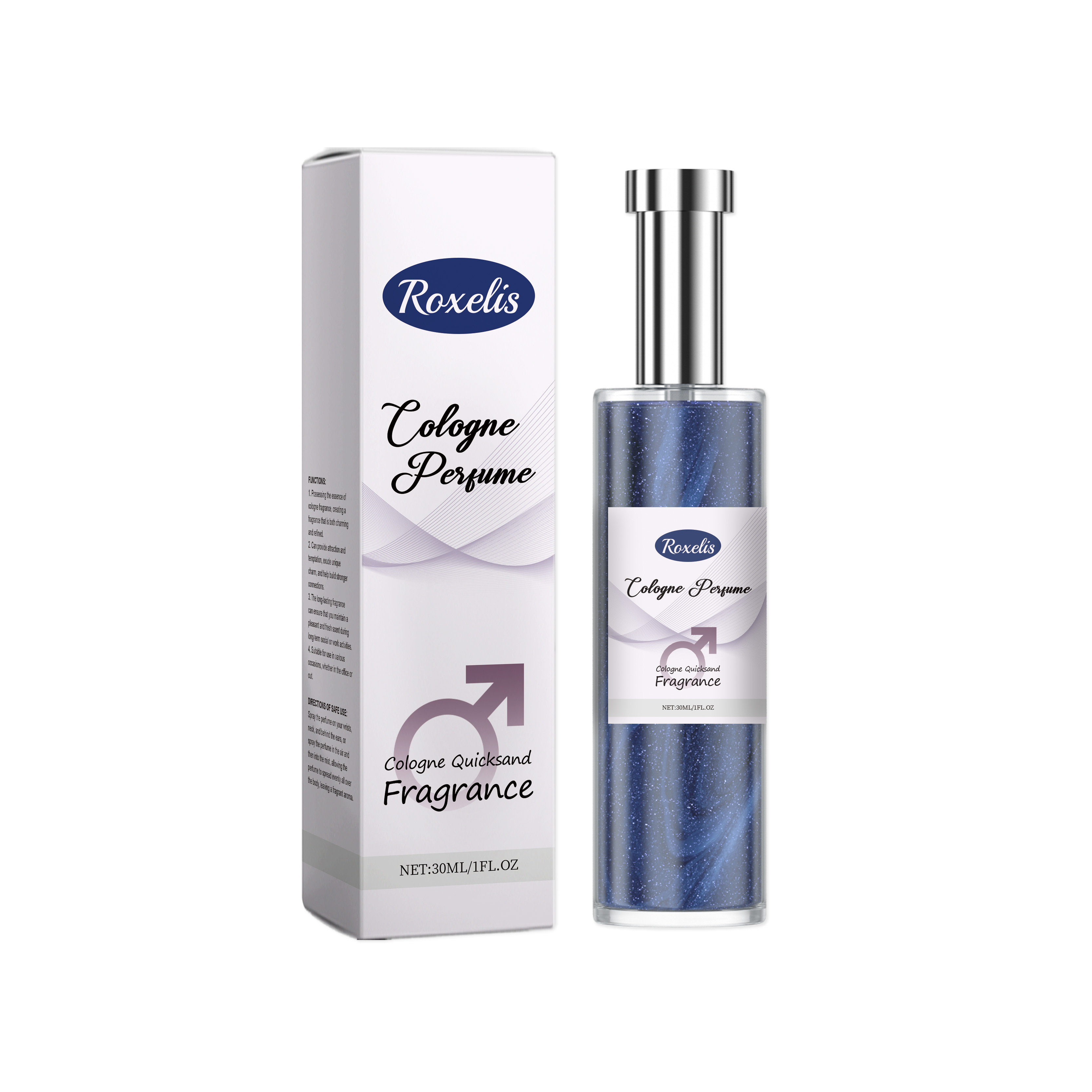 Roxelis Men's Charm Cologne Exudes Charm Natural Fresh Lasti