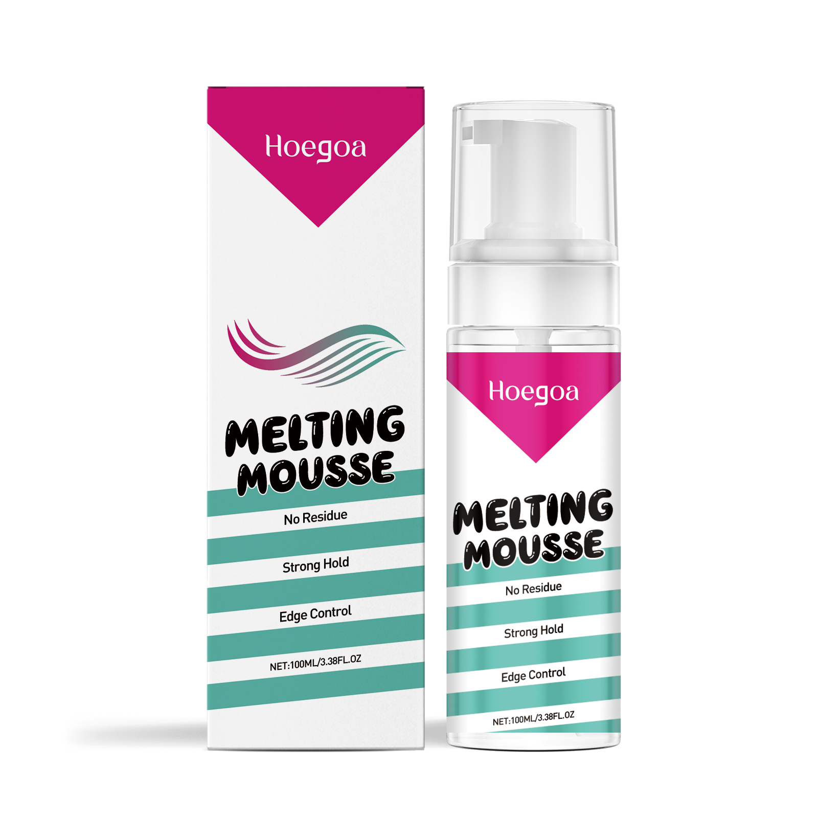 Hoegoa Wig Setting Glue, Mousse Mild Formula Wig Care Moisturizing, Setting And Long-Lasting Styling