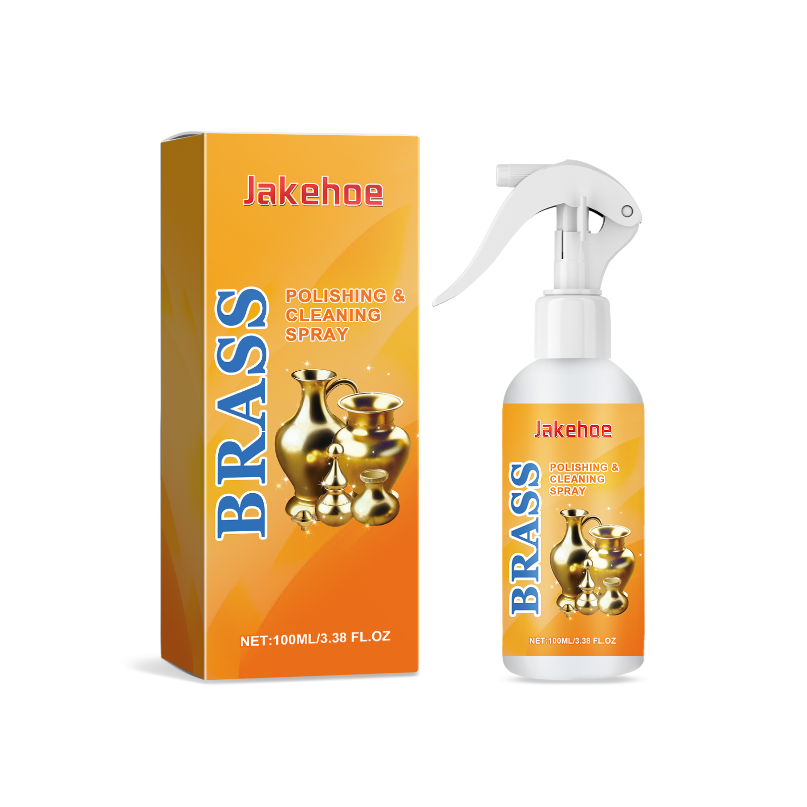 Jakehoe Brass Polishing Cleaning Spray Decontamination Polishing Bright Gentle Maintenance Brass