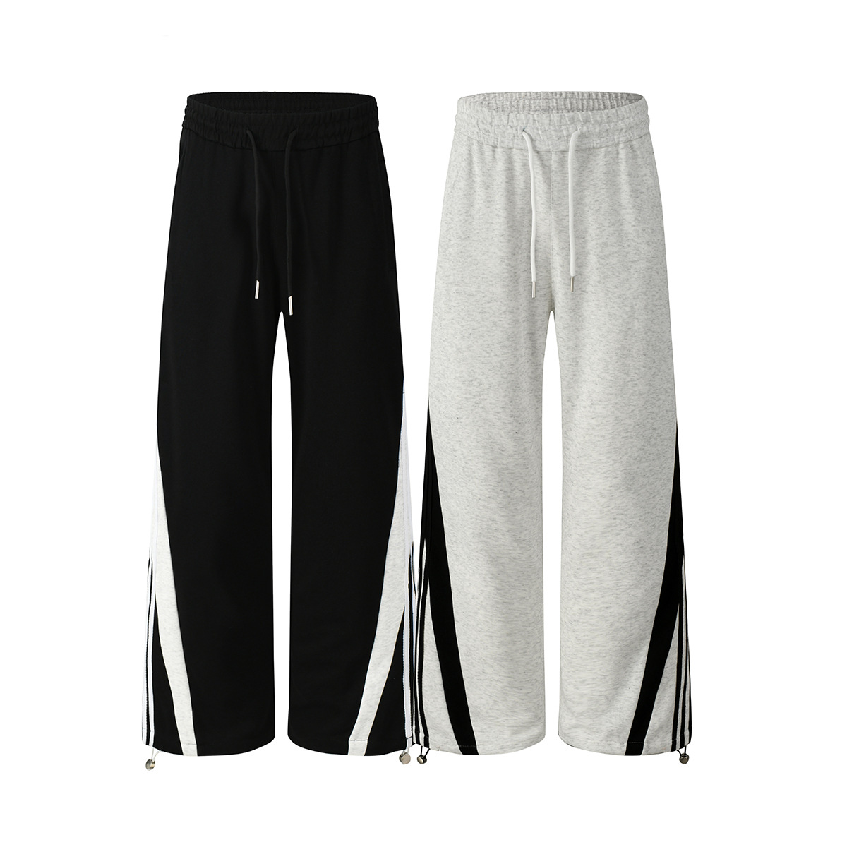 Street style long pants with retro pattern - front view