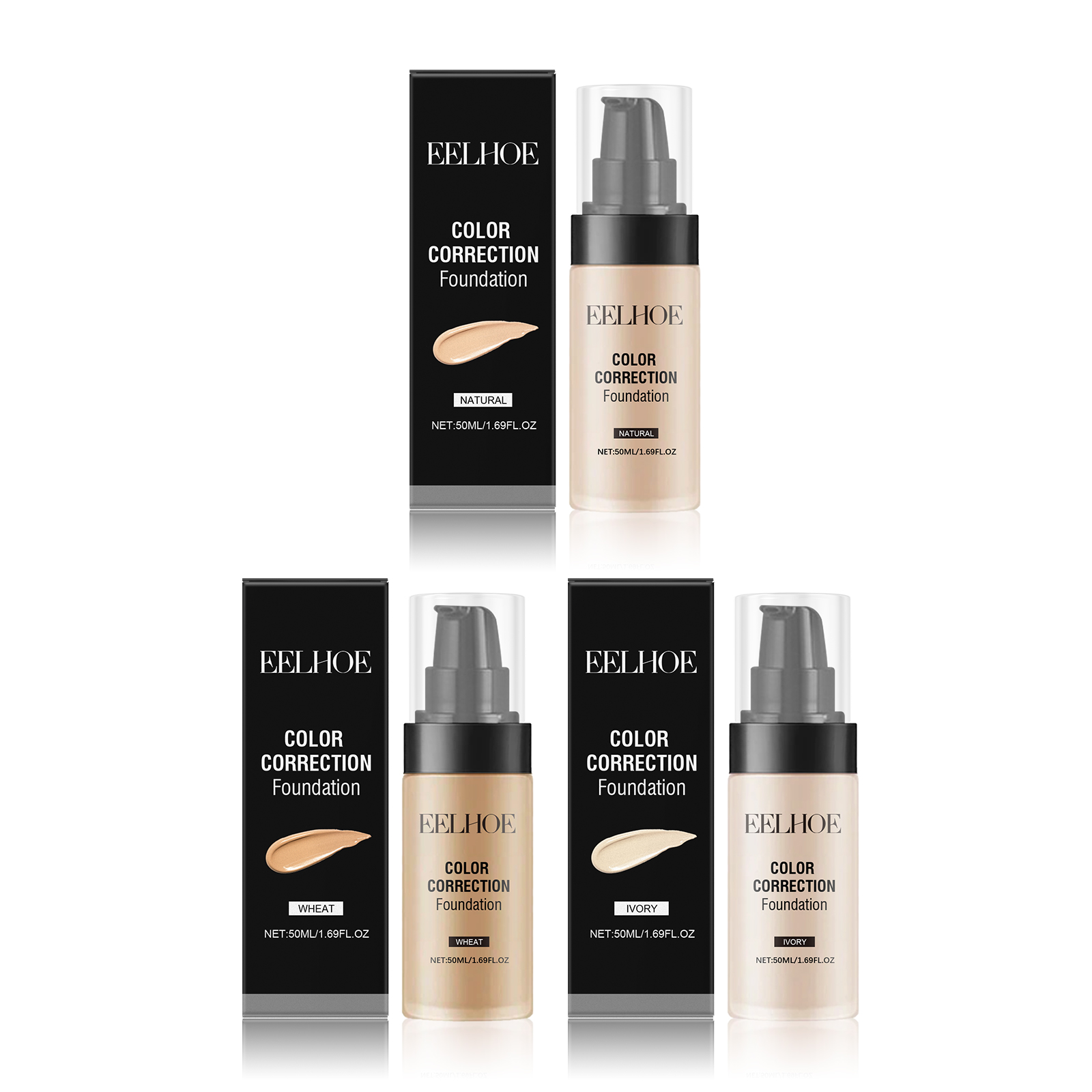 EELHOE Foundation Concealer Mild, Natural, Light, Light And Radiant Skin Tone Hydrating