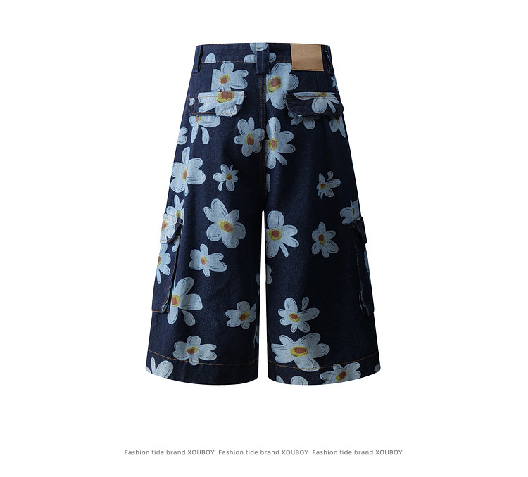 Denim Capri Pants for Men and Women Summer Street Design Wide Leg Pants 17C053B1D7EF42F75C83BBEDEFA6158F