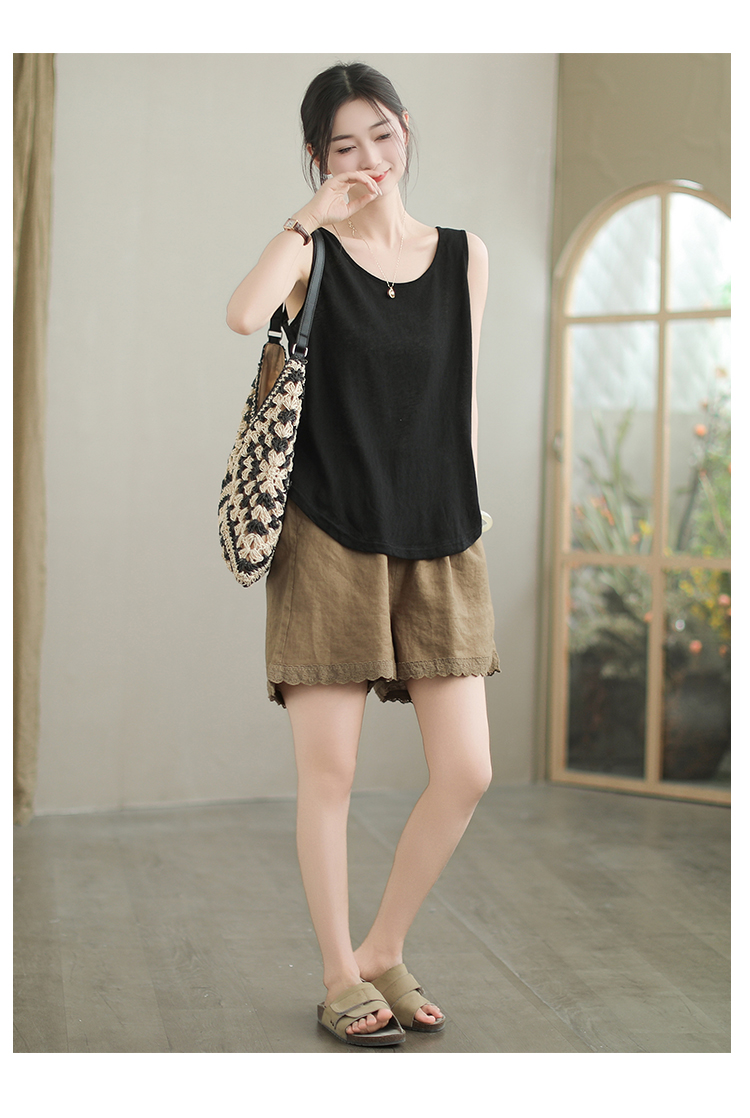 Linen Shorts Women Summer Fashion Casual Personality Women's Capri Pants 1B3746A8FB0EE0E0C98115AA81CDF3DA