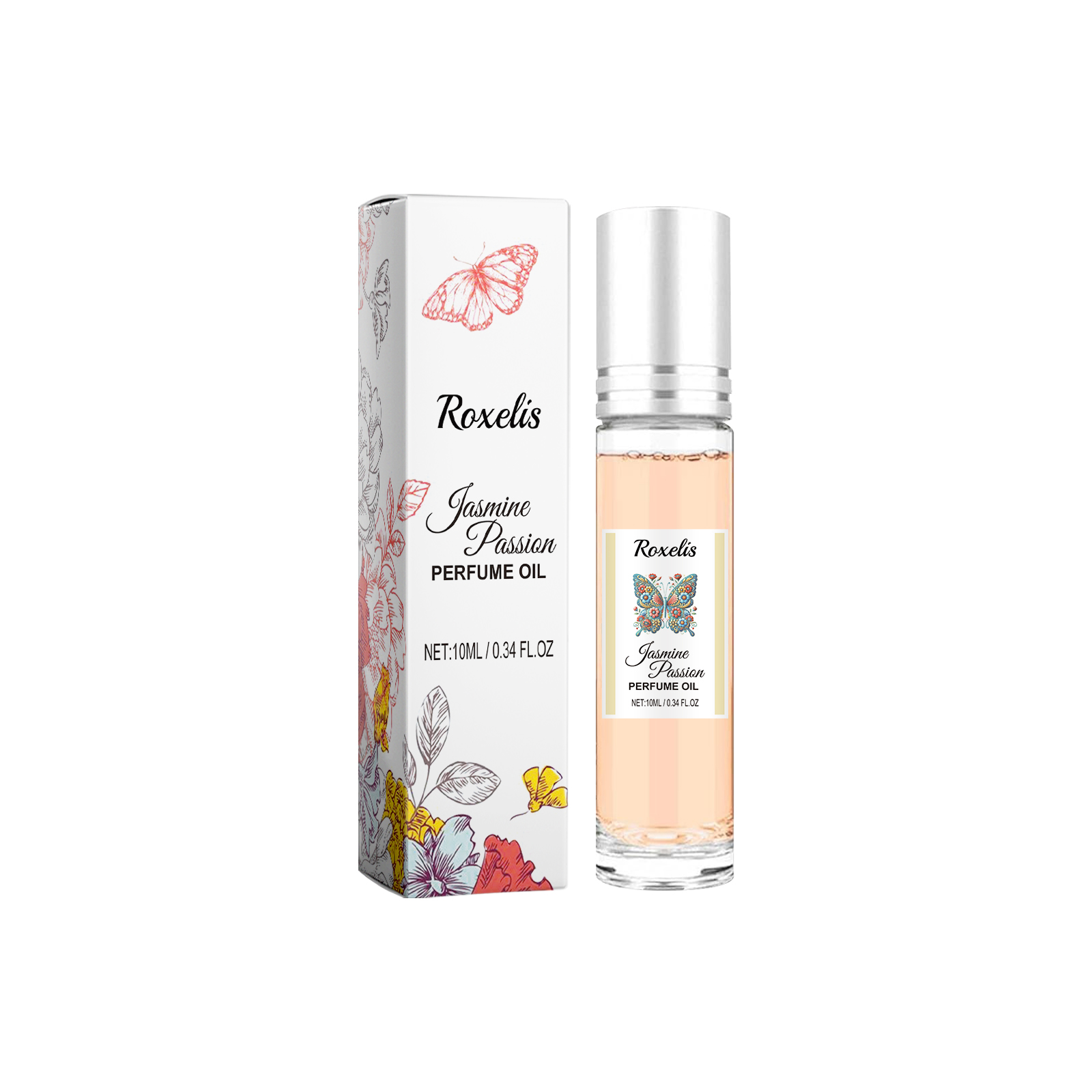 Roxelis Roll-On Jasmine Perfume Lasting Fragrance Portable Vial Perfume Charming Charm Pheromone
