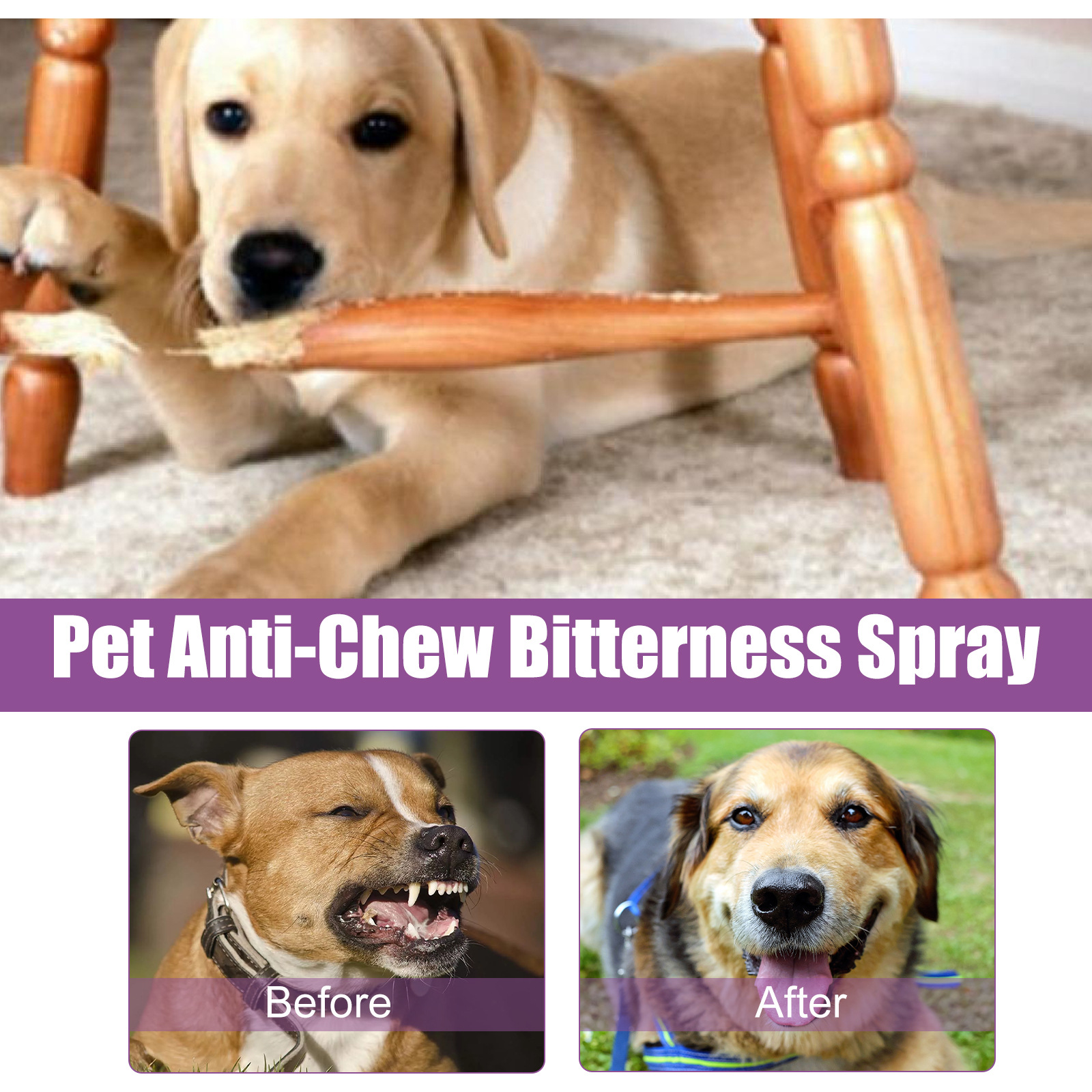 Dog calming spray for chewing and agitation