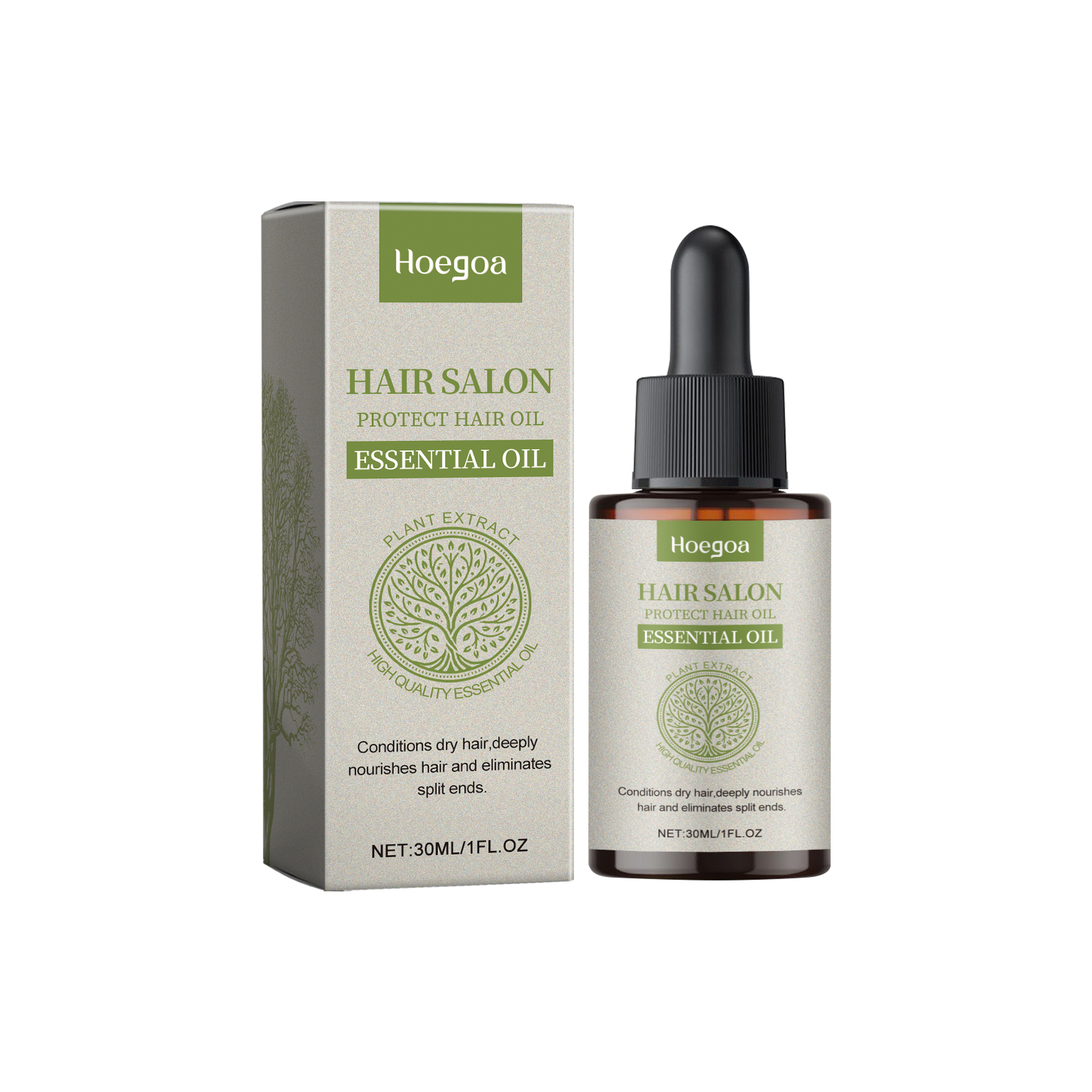 Hoegoa Hair Care Soft Essential Oil, Natural Luster, Rejuvenate Hair Vitality, Nourish Soft And