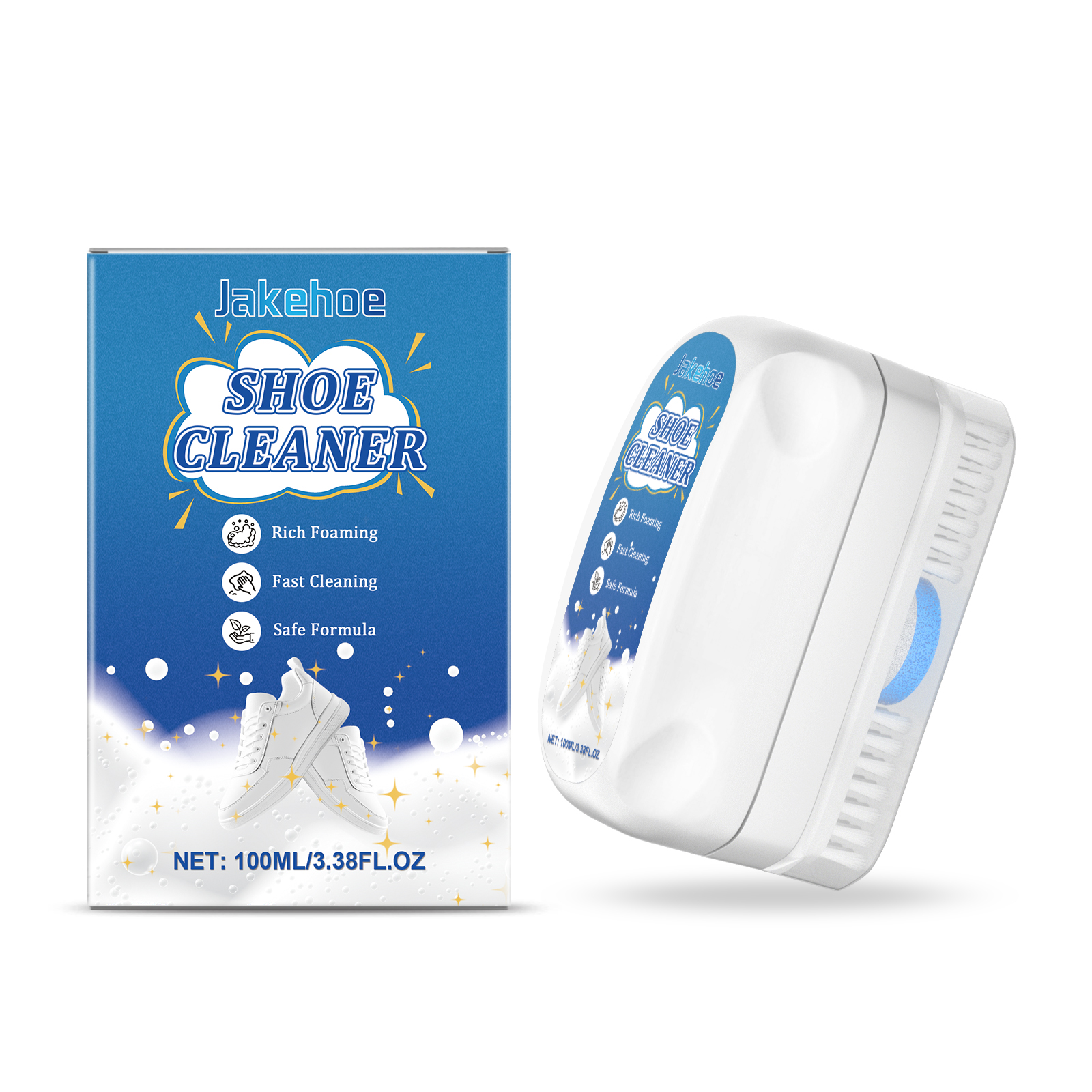 Jakehoe Sneaker Cleaner, White Shoe Foam Clean Quickly Remov