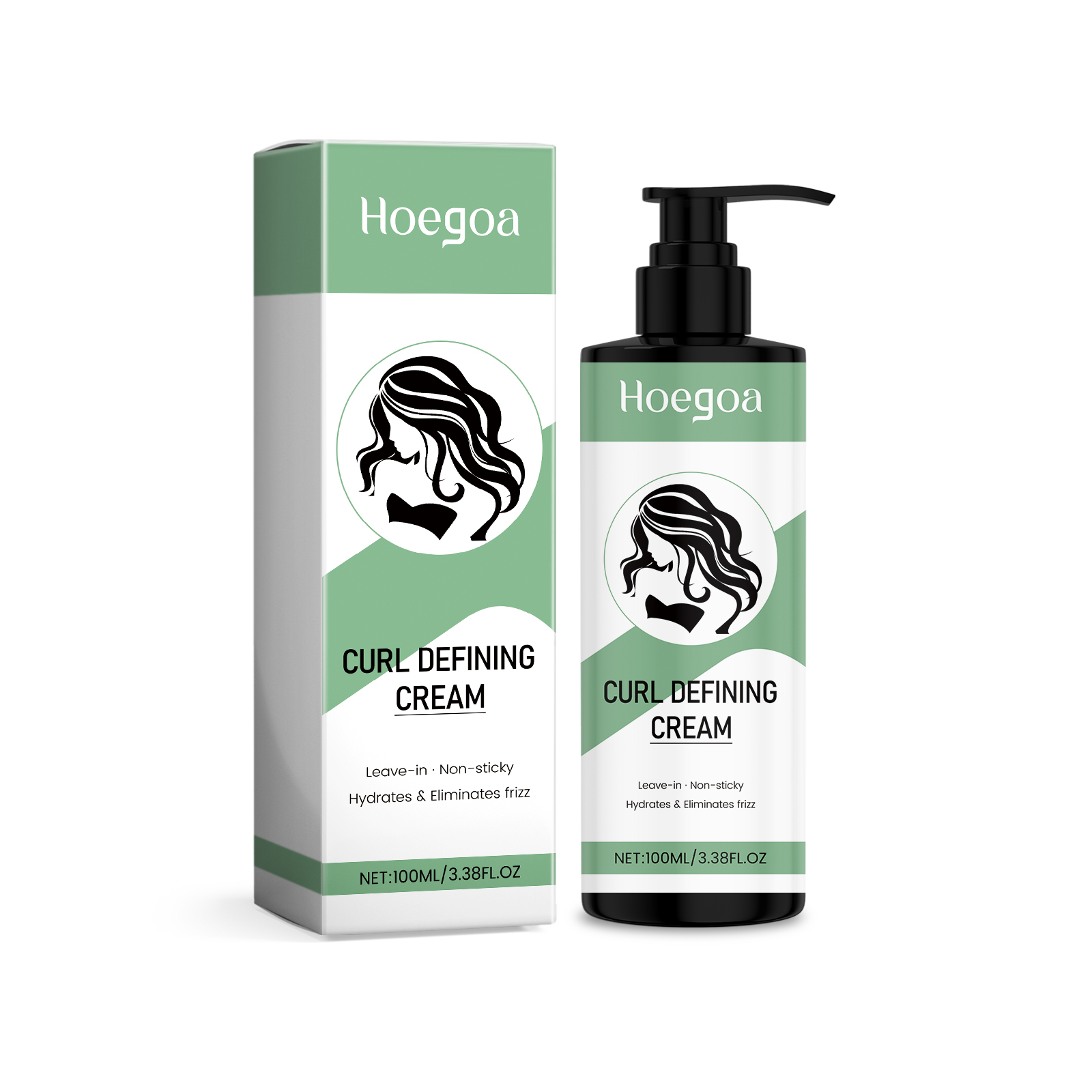 Hoegoa Curly Hair Shaping Cream, Light And Fluffy Cream With Elastic Hair Strands, Creating A