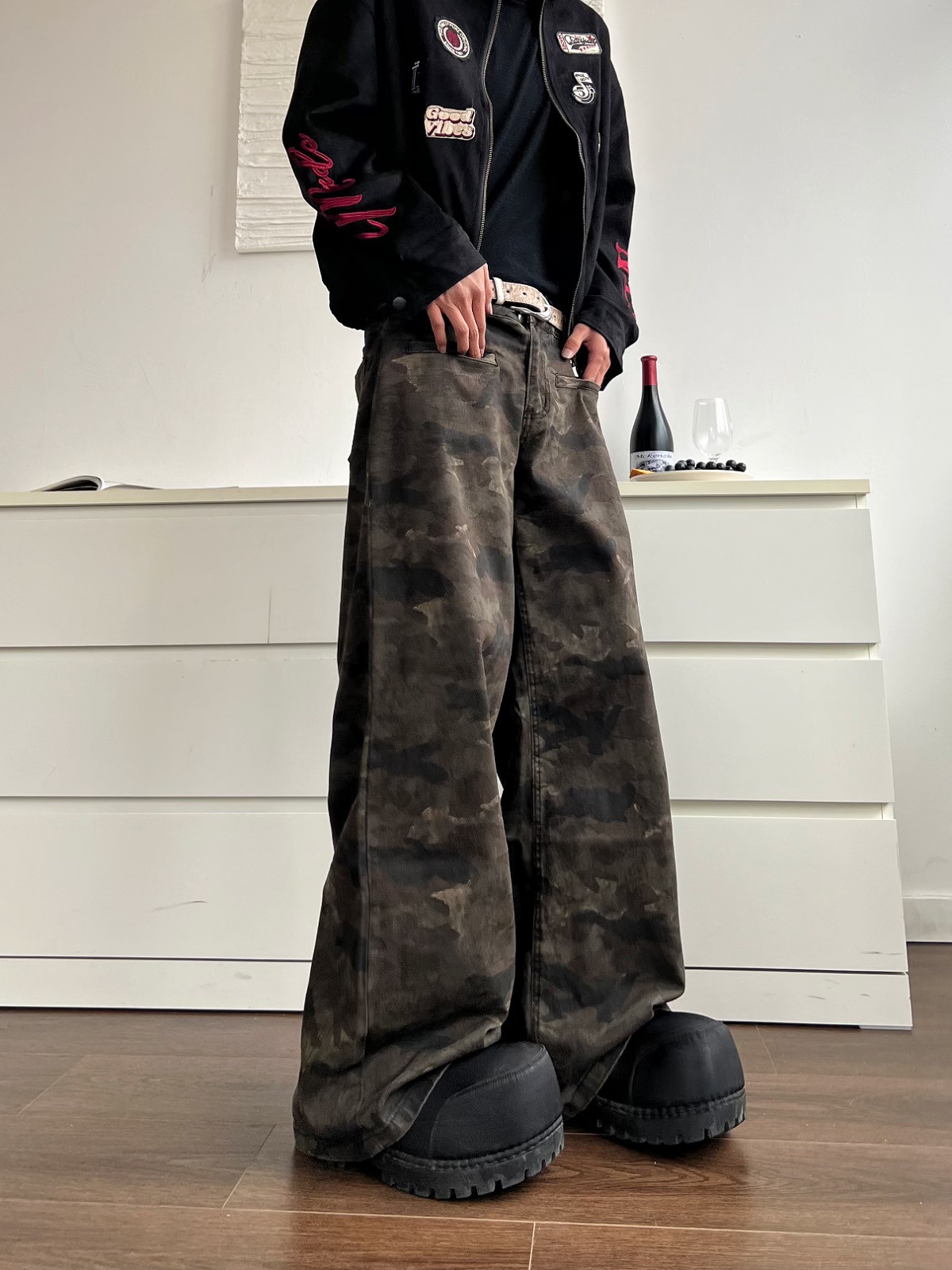 Vintage Camouflage Pants Side View