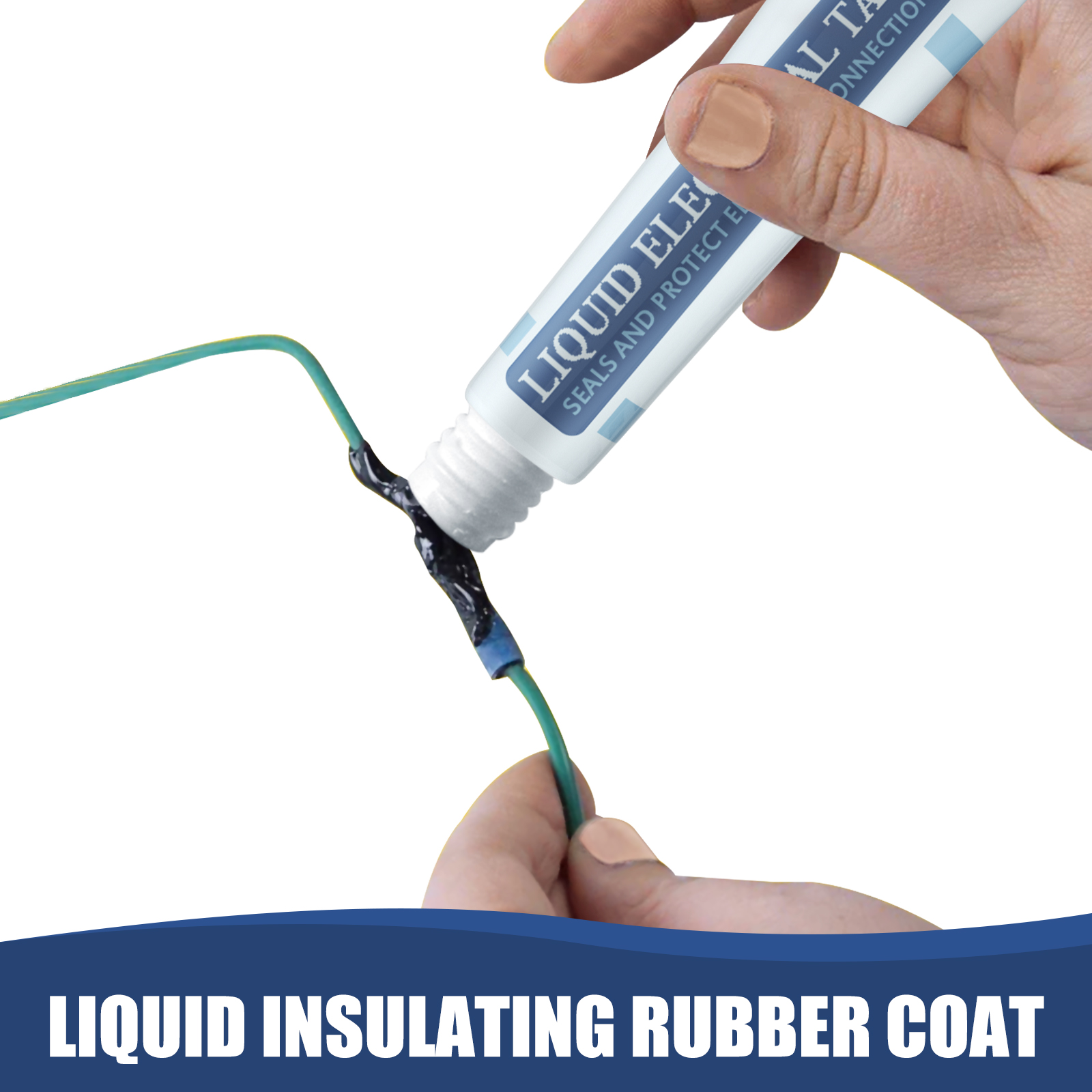 Tube nozzle applying coating to damaged wire