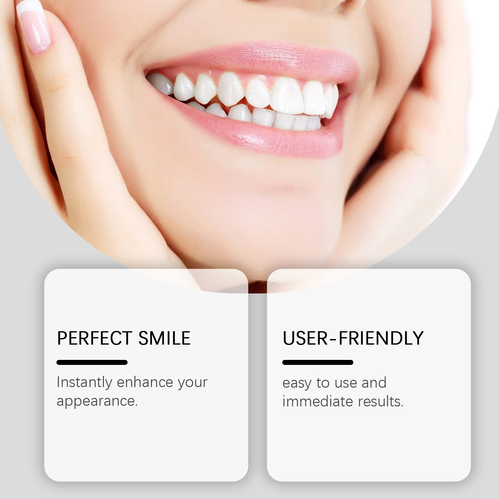 Natural-looking white tooth forms and gum-colored smile