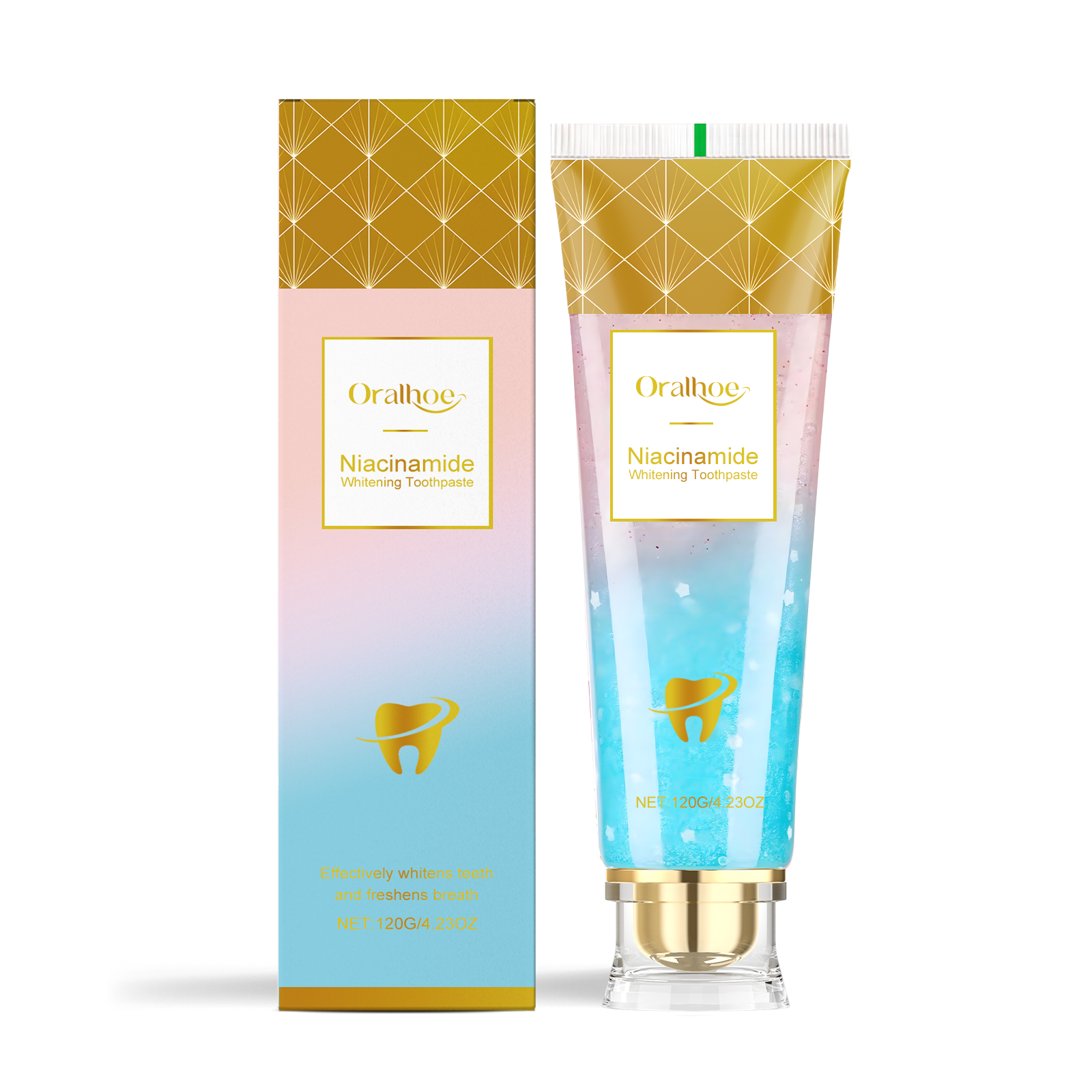 Oralhoe Brightening Toothpaste, Gentle Daily Care Toothpaste For Removing Stains, Brightening And