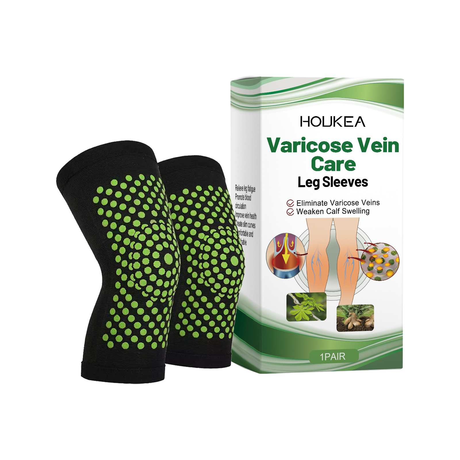 Houkea Body Care Leg Cover Relieves Knee Discomfort Leg Brac