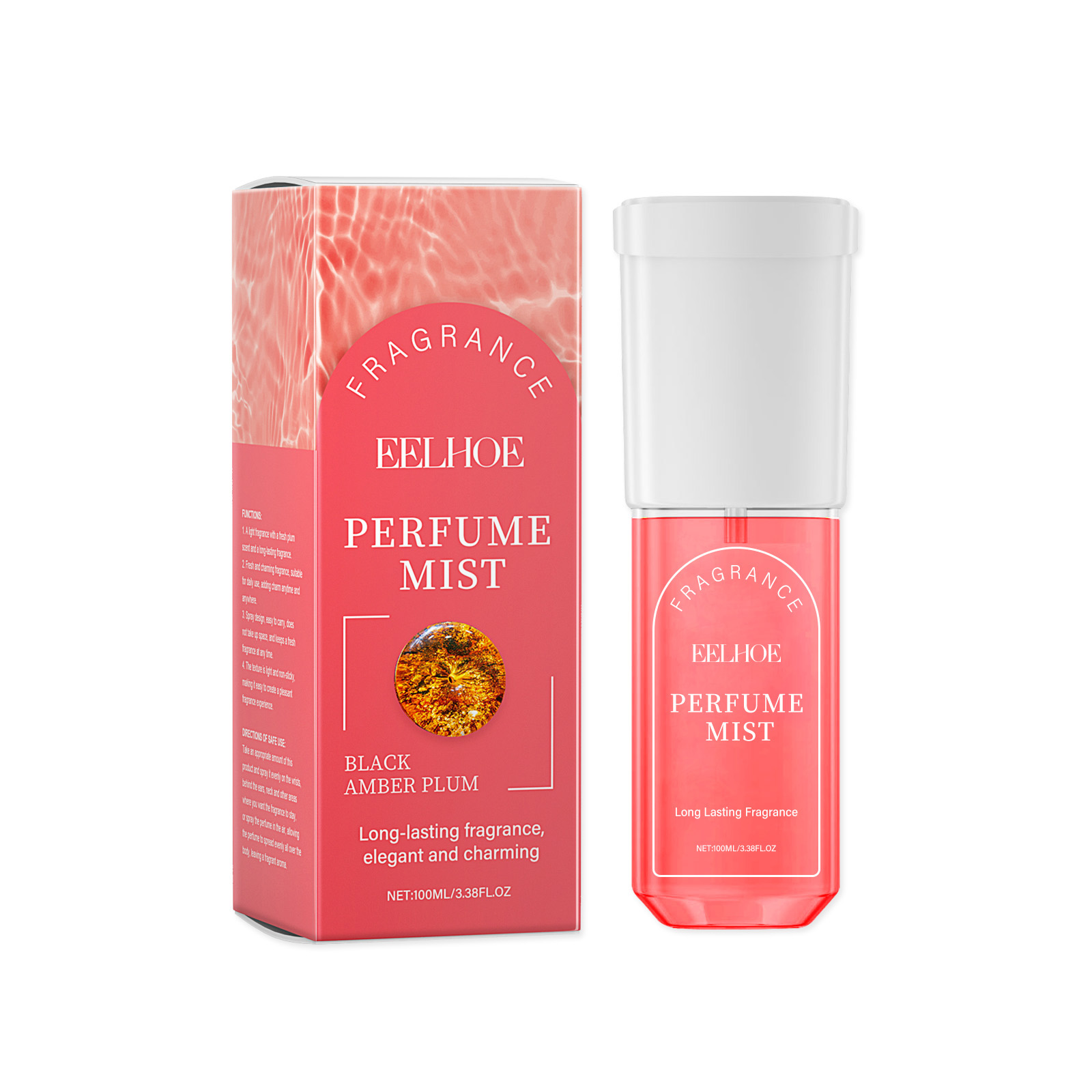 EELHOE Amber Plum Body Perfume Spray, Light Fragrance Soft Fragrance With Natural Fresh And Not
