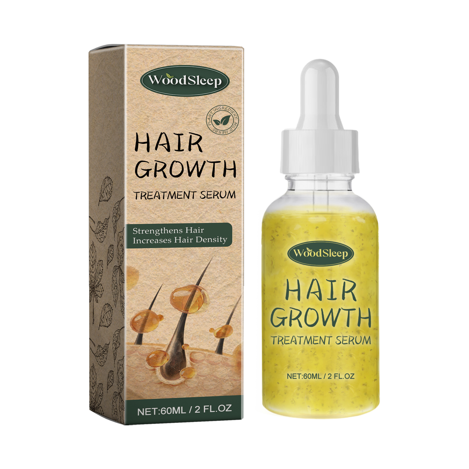 WoodSleep Hair Care Essential Oil For Damaged Hair Strengthens, Strengthens, Nourishes, Roots And