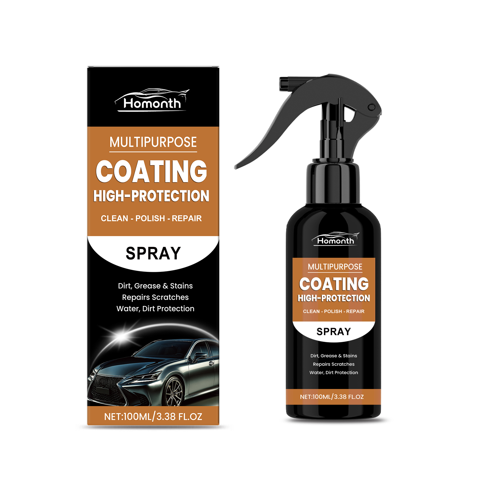 Homonth Automobile Protective Coating Spray, Multi-Functiona