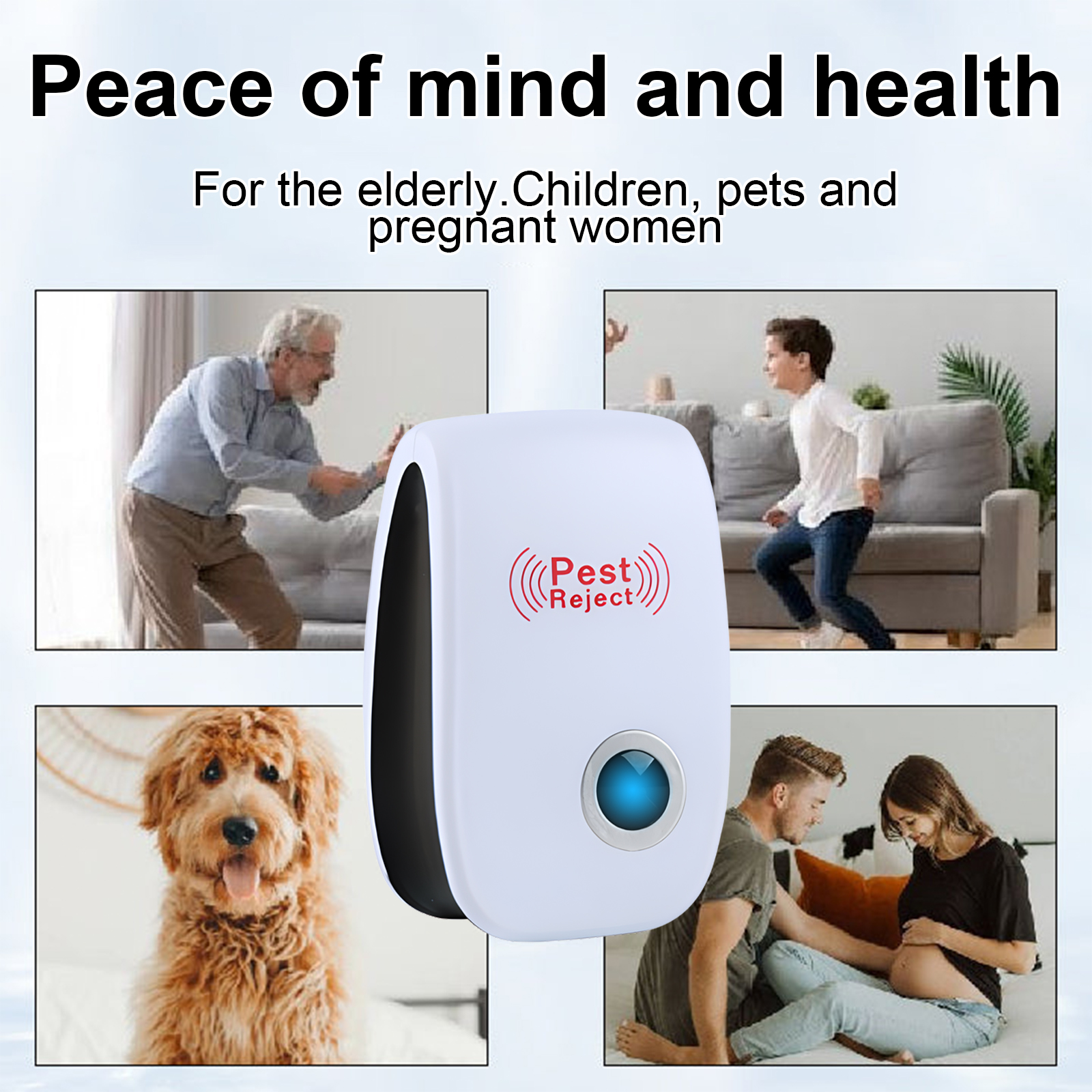 Pest repeller shown in a family household setting