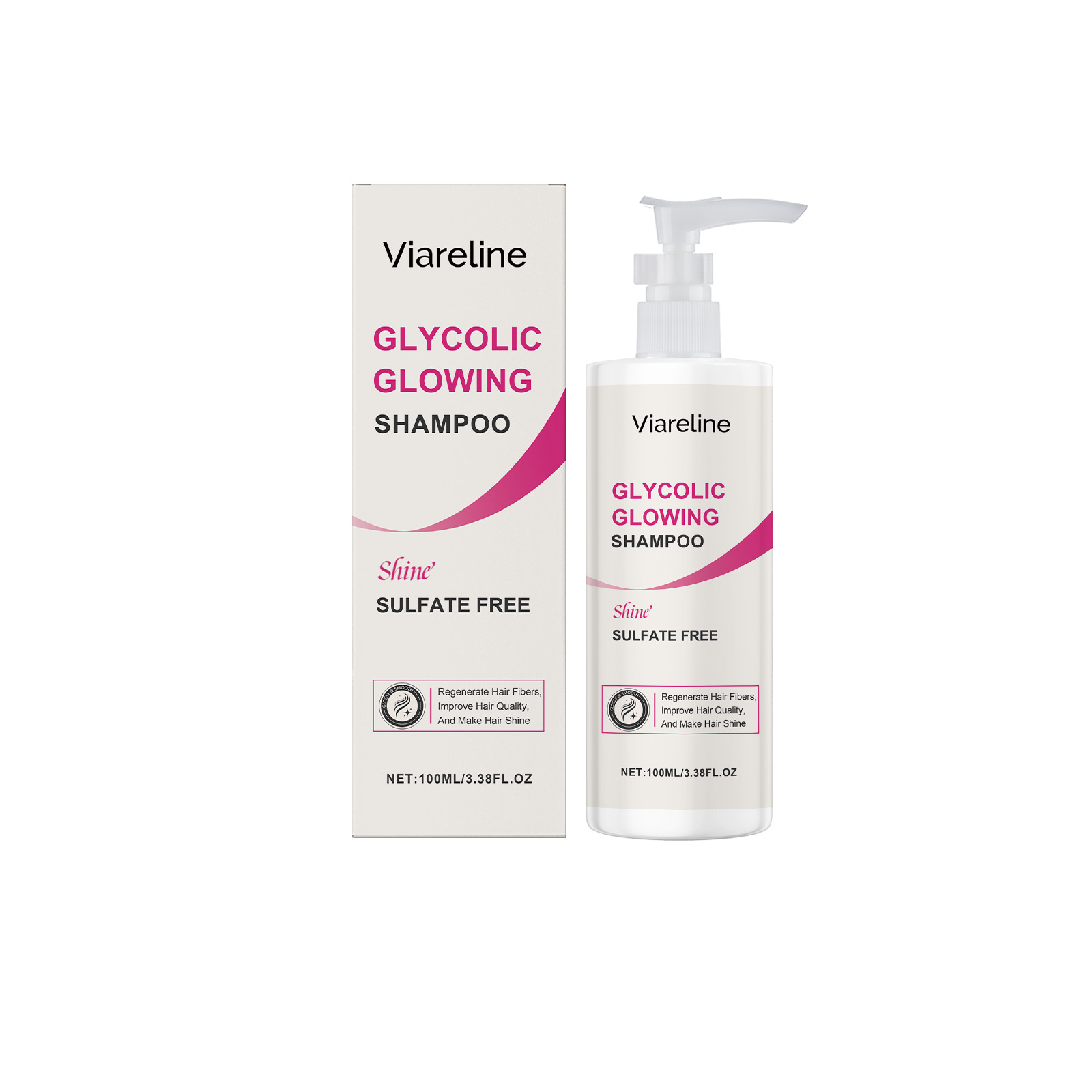 Viareline Glossy Nourishing Shampoo Hydrates Moisturizing Ge