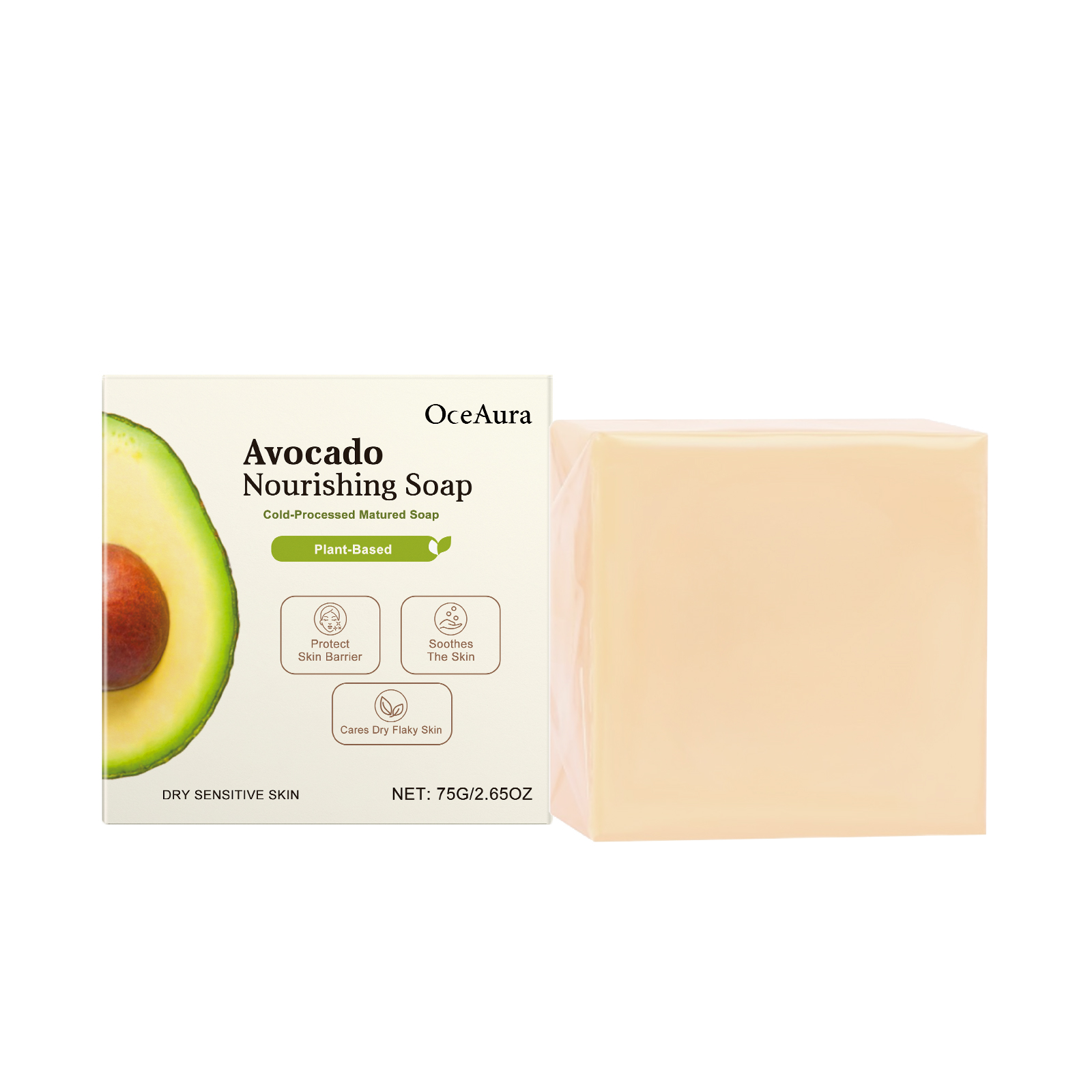 OceAura Multifunctional Skin Nourishing Soap Gentle Clean Nourishing Fragrance Rich Foam Body Care
