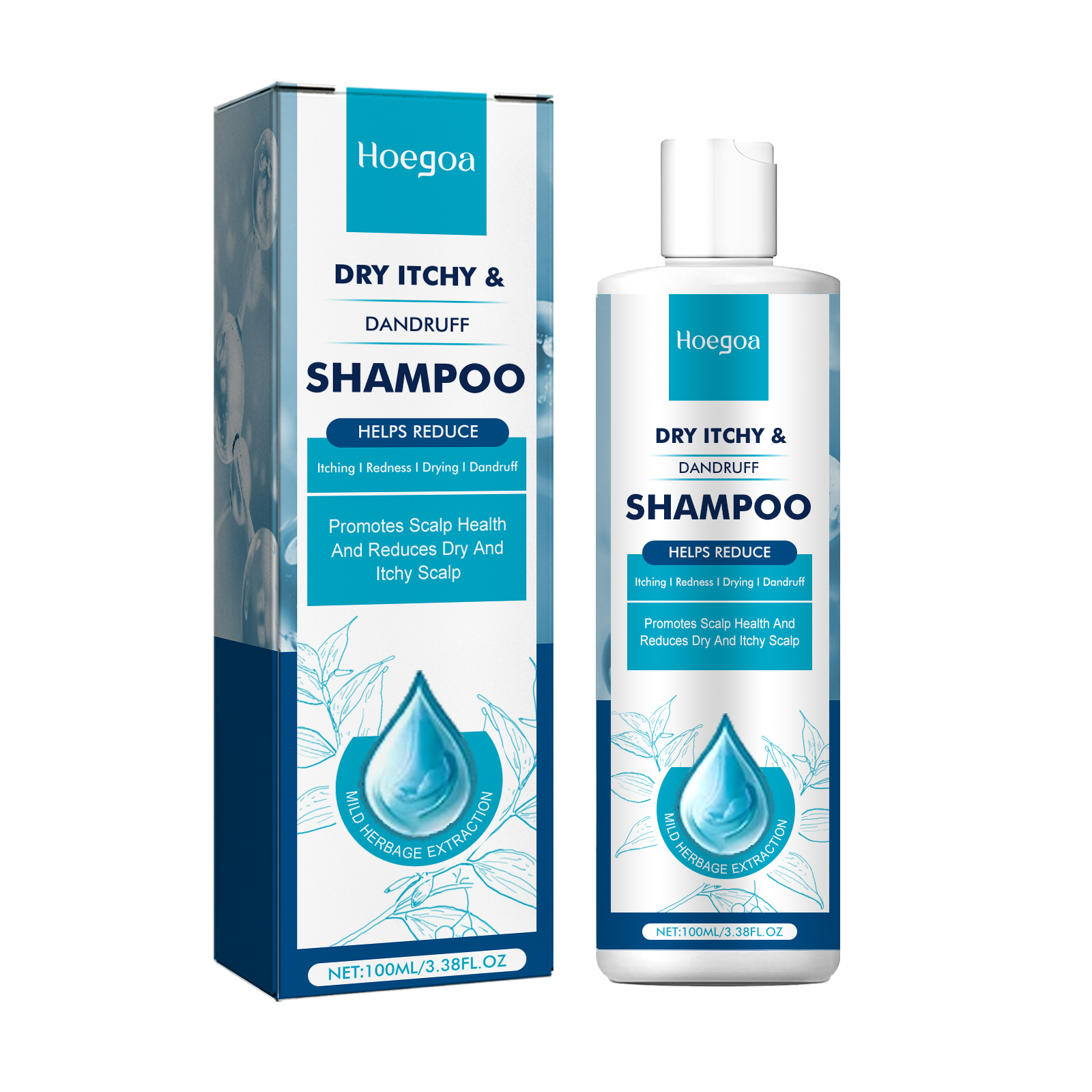 Hoegoa Dryitchy & Dandruff Shampoo, Hair Deep Cleansing Refreshing Anti-Dandruff Anti-Itching Solid
