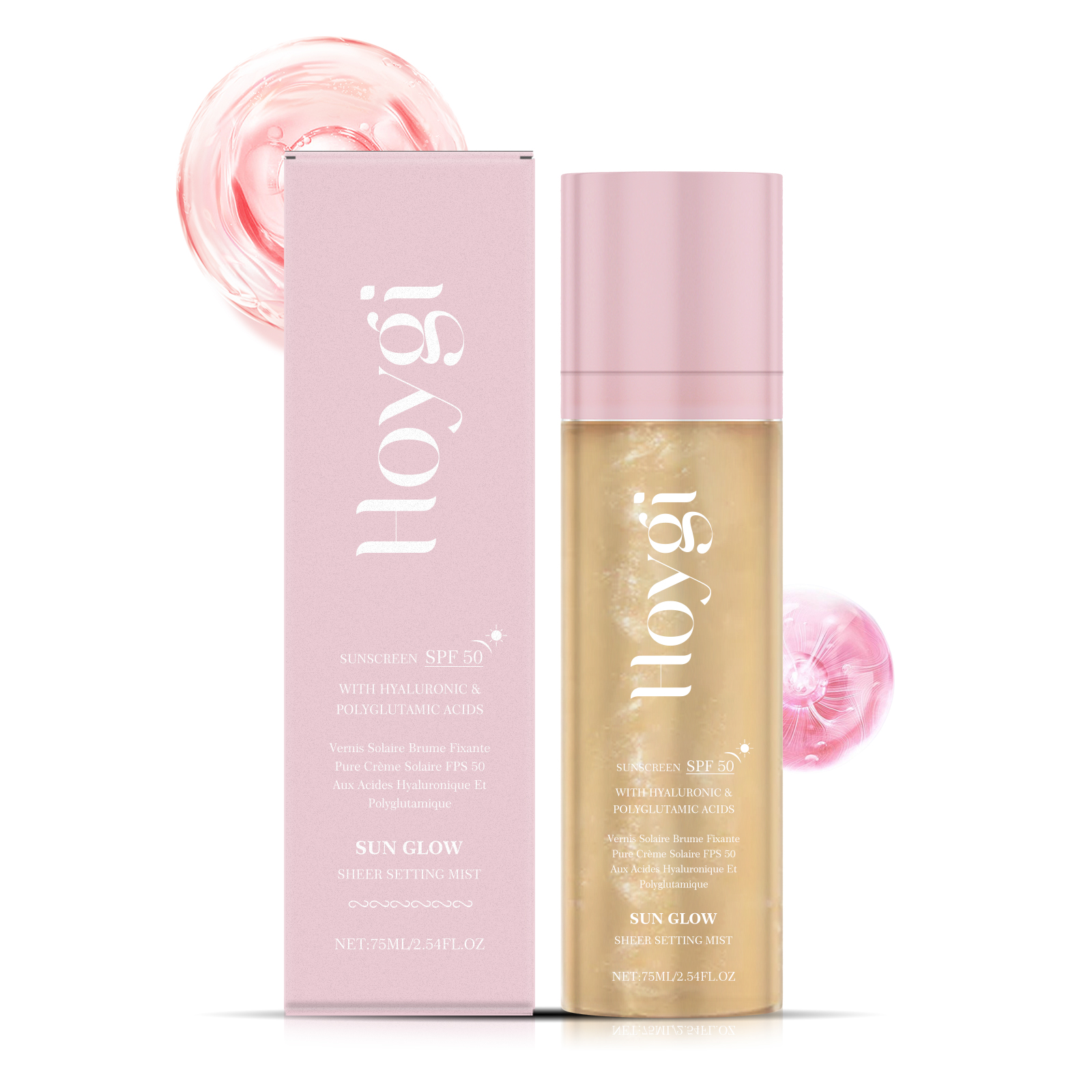 Hoygi Moisturizing Protection Spray, Light Transparent Oil Control Long-Lasting Matte Natural Mist